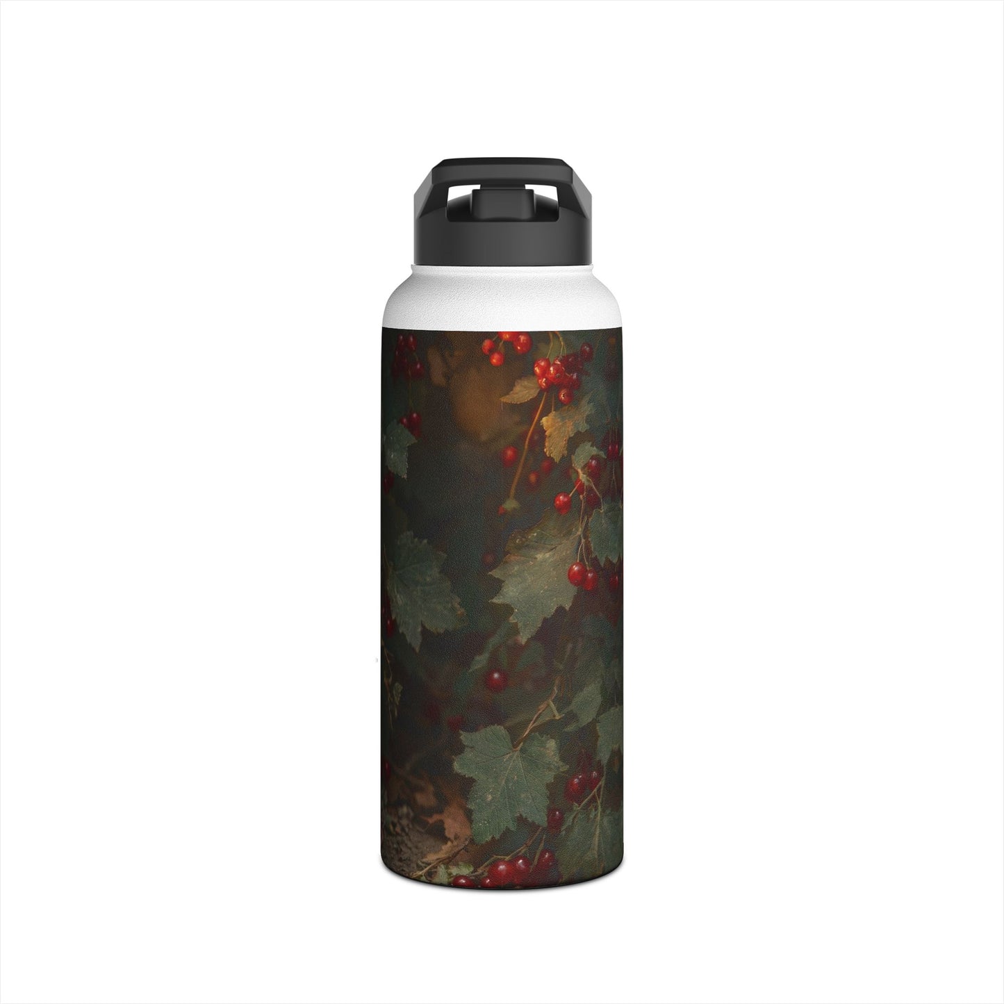 Candlelit Forager Mouse Stainless Steel Water Bottle, Standard Lid – Autumn’s Secret Harvest
