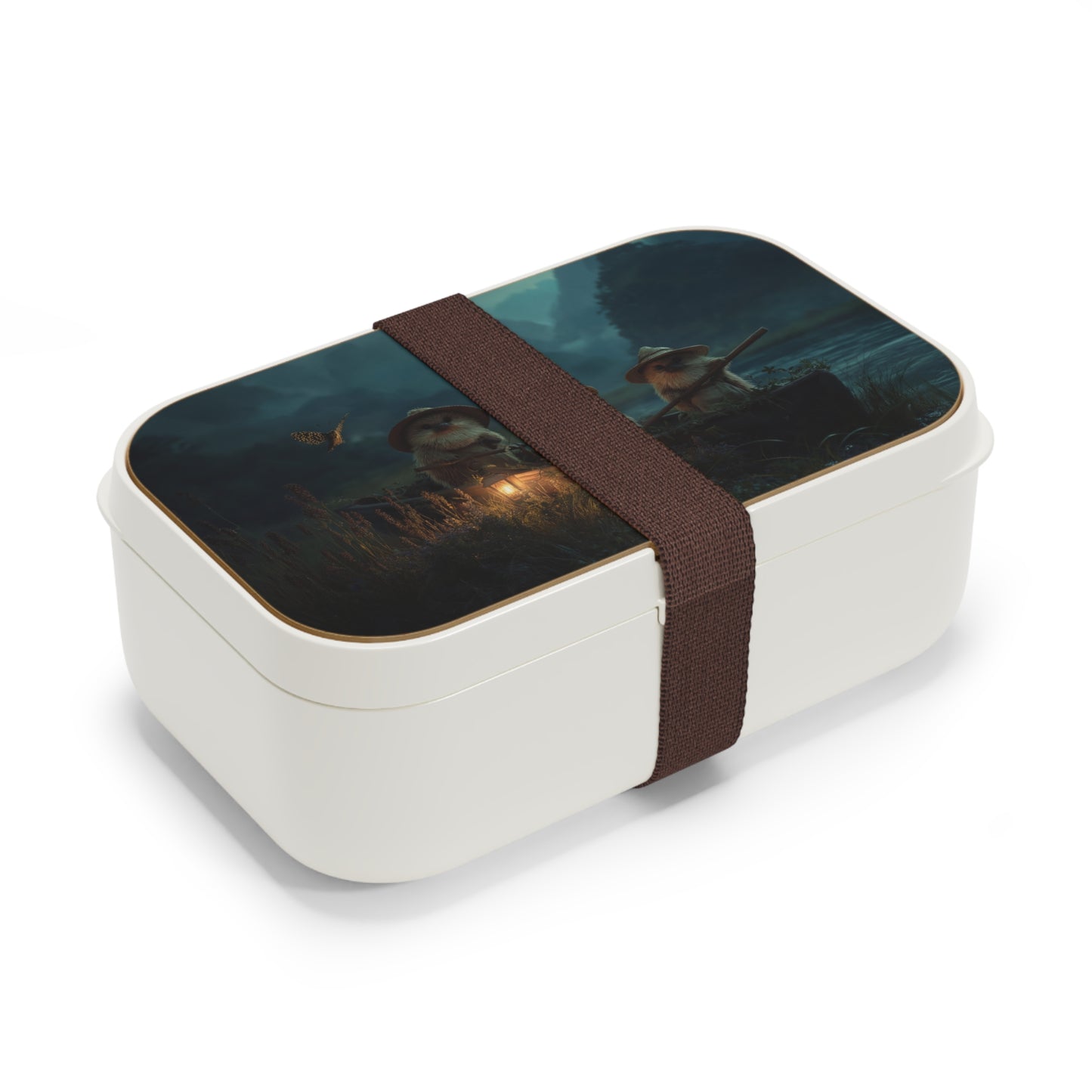 Three Hedgehog River Pilots Bento Lunch Box – Twilight Voyage with Lantern Light