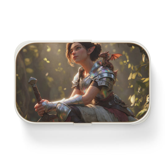 Elven Knight & Dragon Bento Lunch Box – Sunlit Grove Sentinel