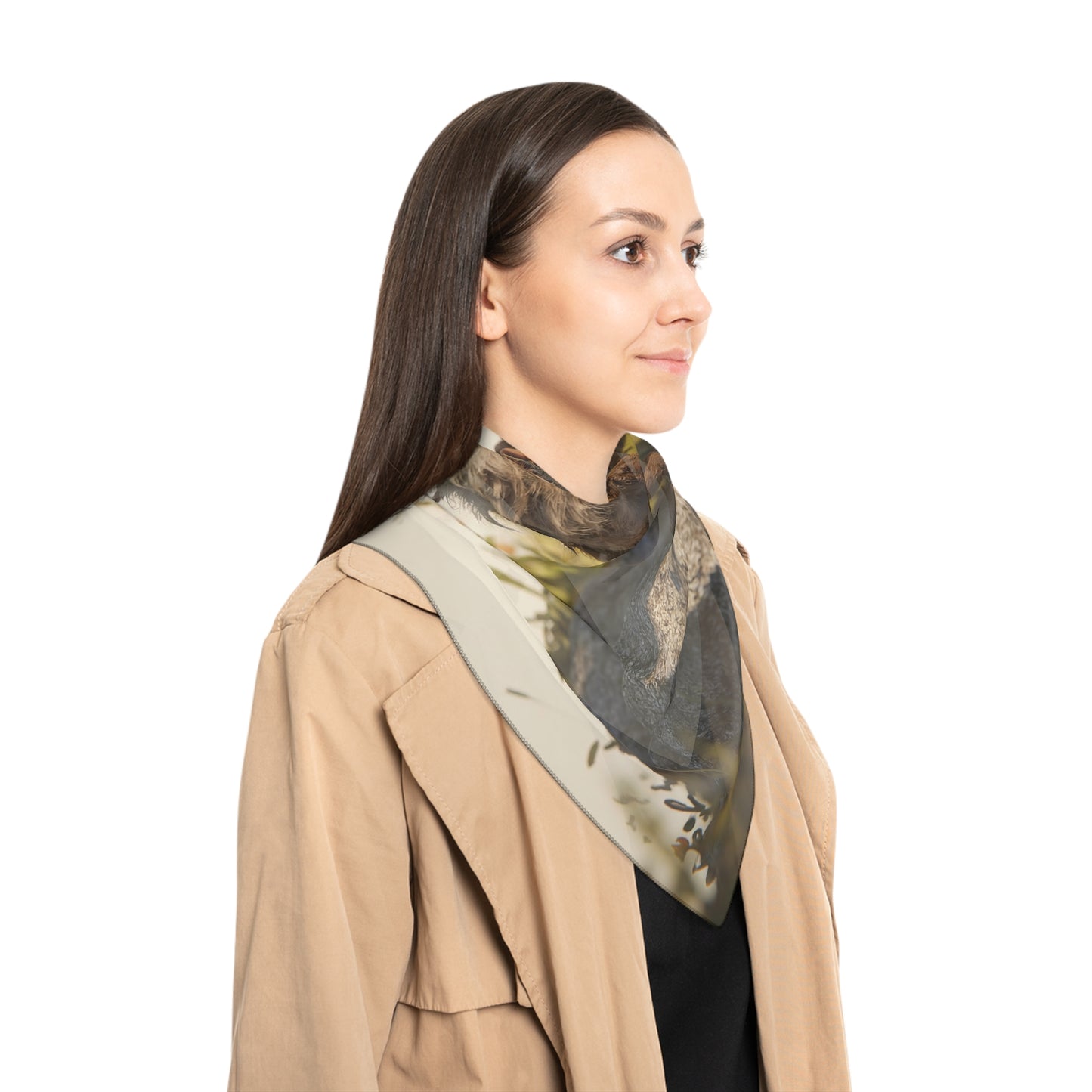 Boy with Antlered Deer Poly Scarf – Whispering Woods Companion