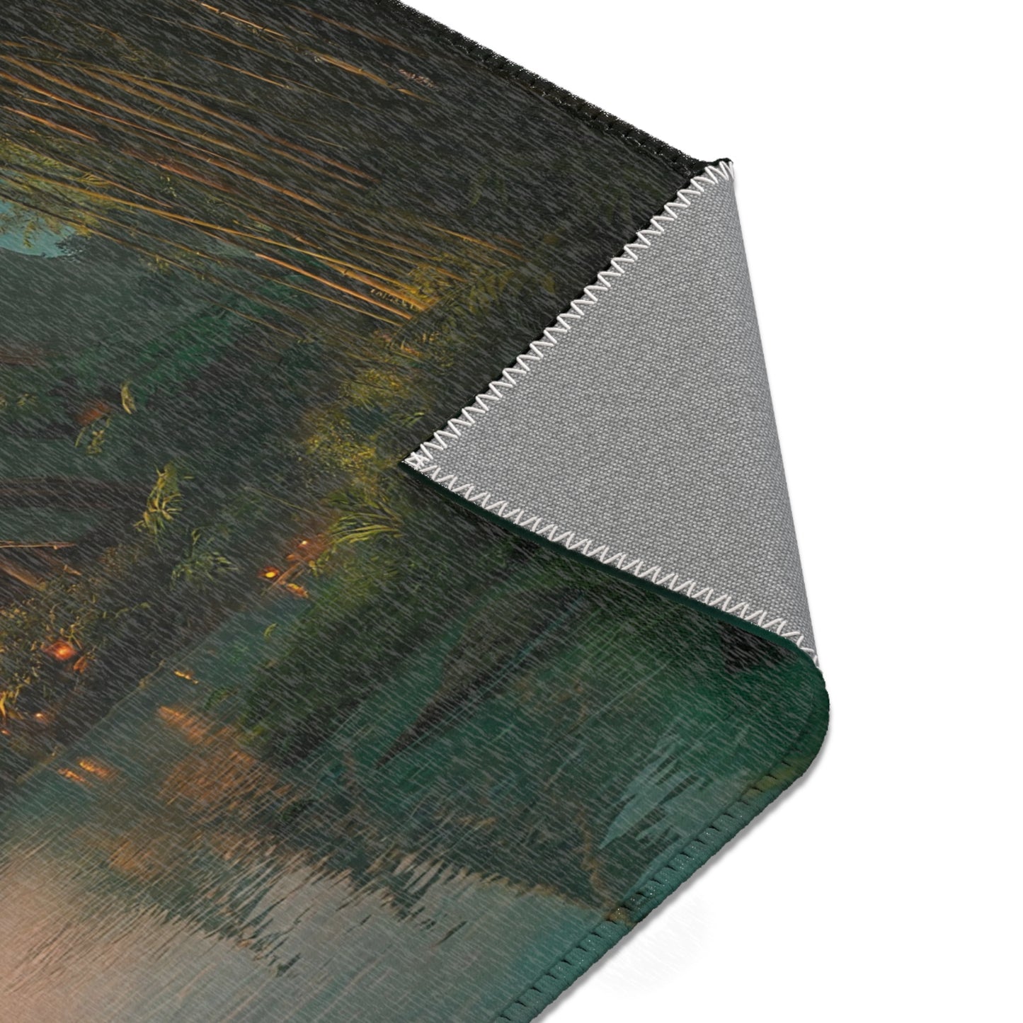 Bamboo River Village Rug – Twilight Waterway Serenity