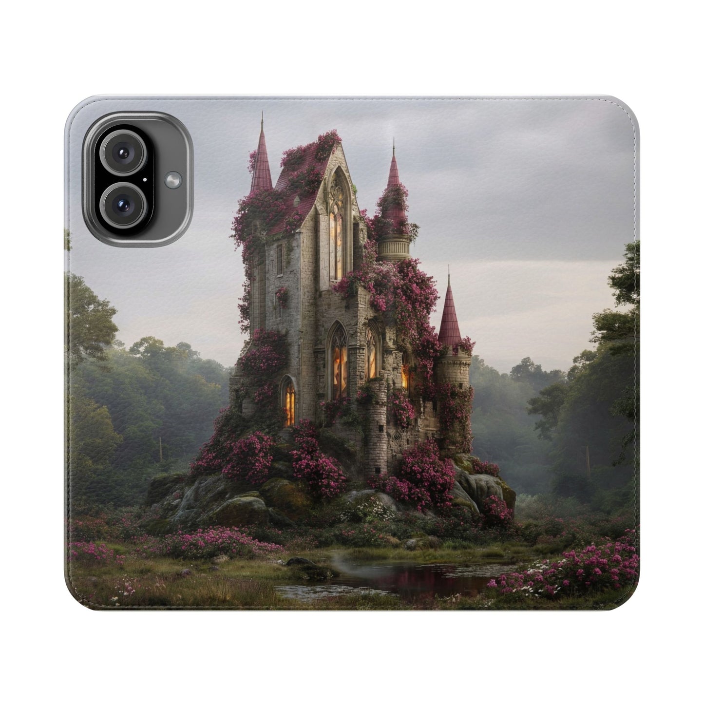 Blossom Spire Flip Cases – Pink Ivy Gothic Castle Cover