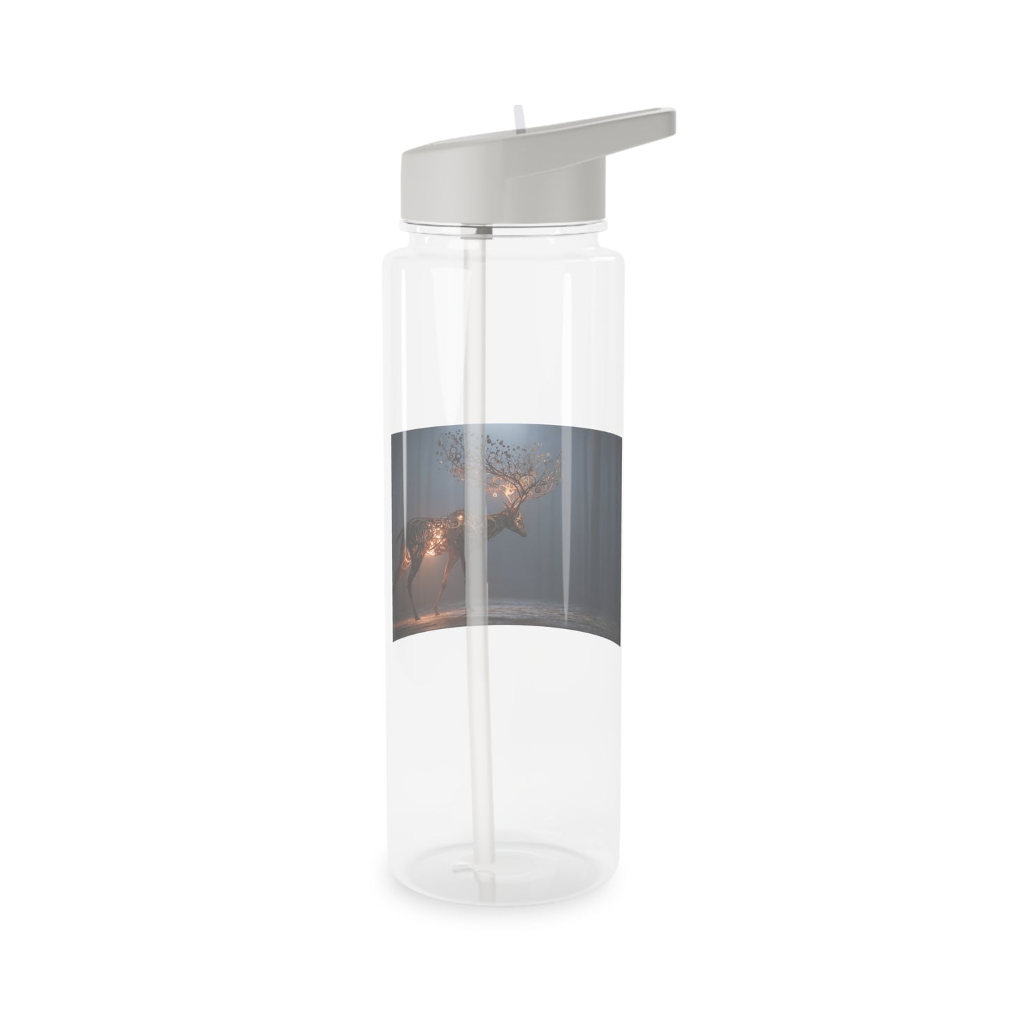 Gear-Heart Deer Tritan Water Bottle – Clockwork Forest Guardian