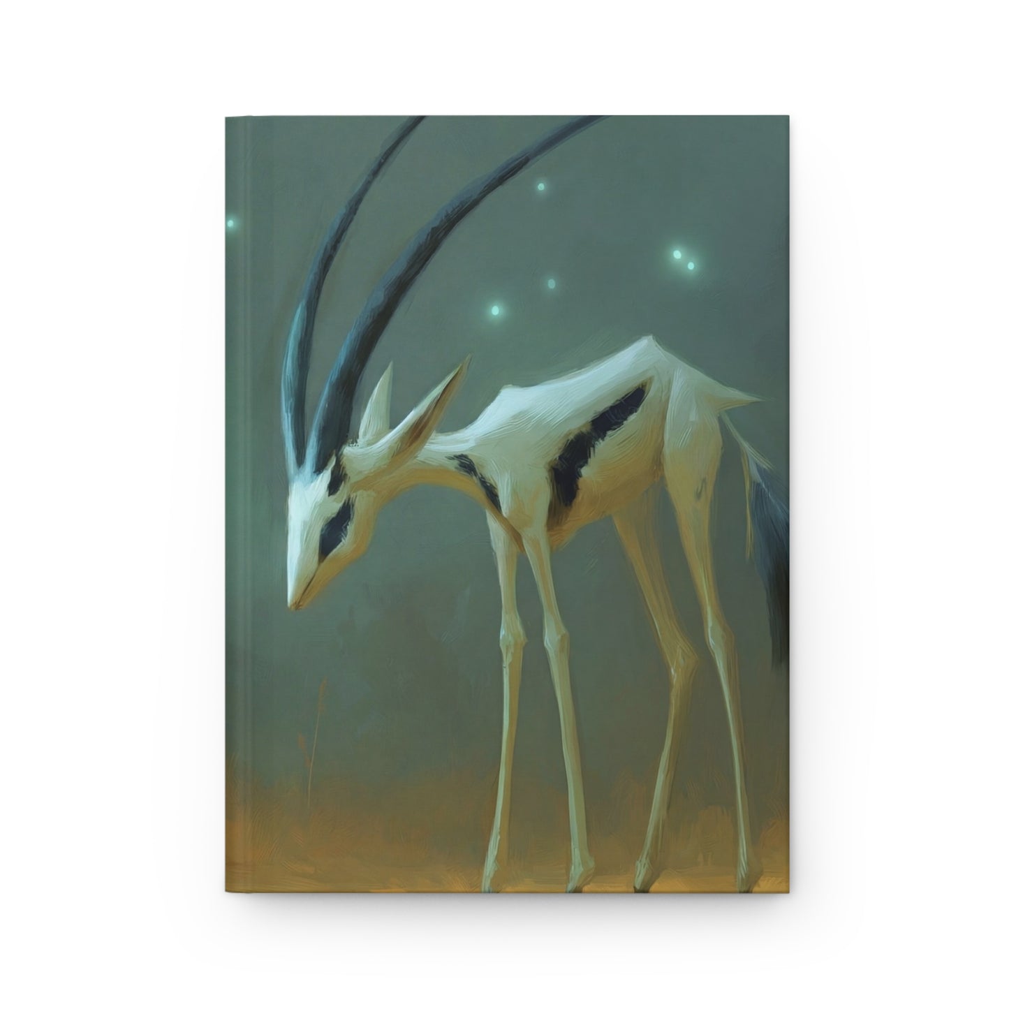 Celestial Gazelle Hardcover Journal Matte – Twilight Meadow Whispers