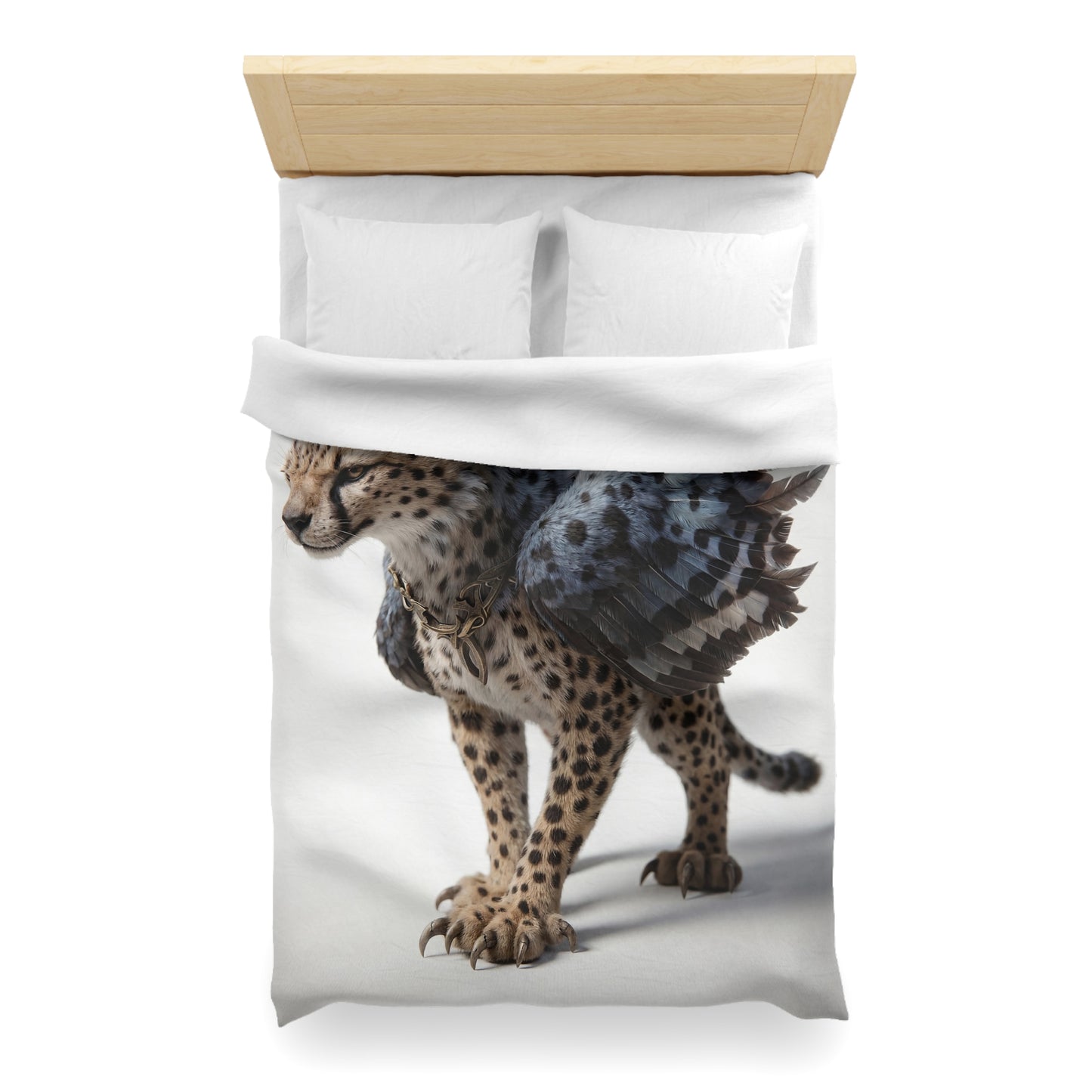 Winged Cheetah Microfiber Duvet Cover – Silent Sky Guardian