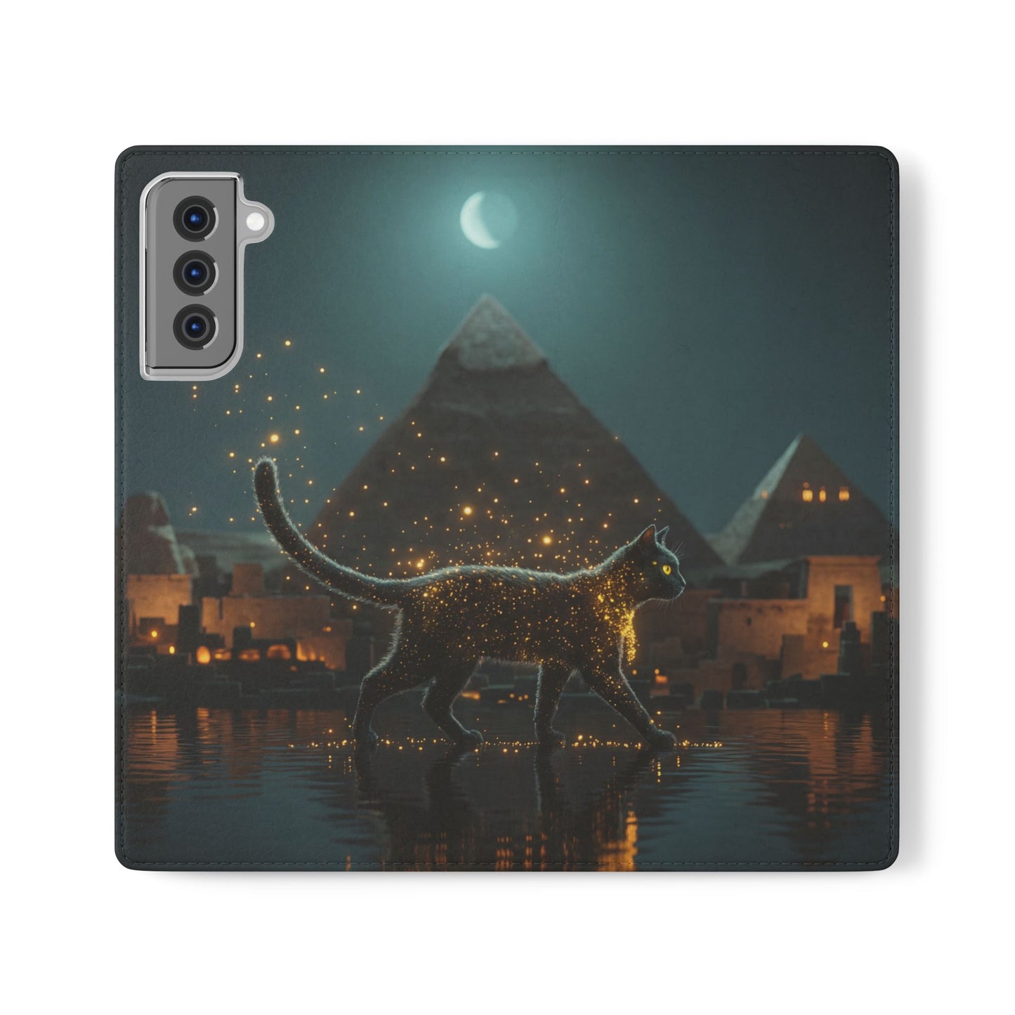 Celestial Vortex Flip Cases – Indigo Cloud Dreamscape