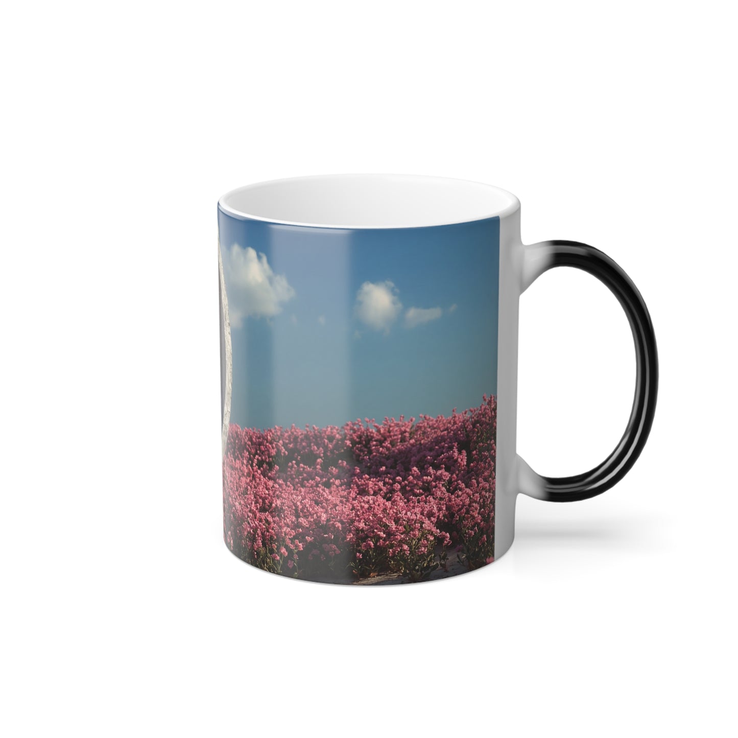 Cracked Ring Garden Portal Mug – Pink Wildflower Circle Scene