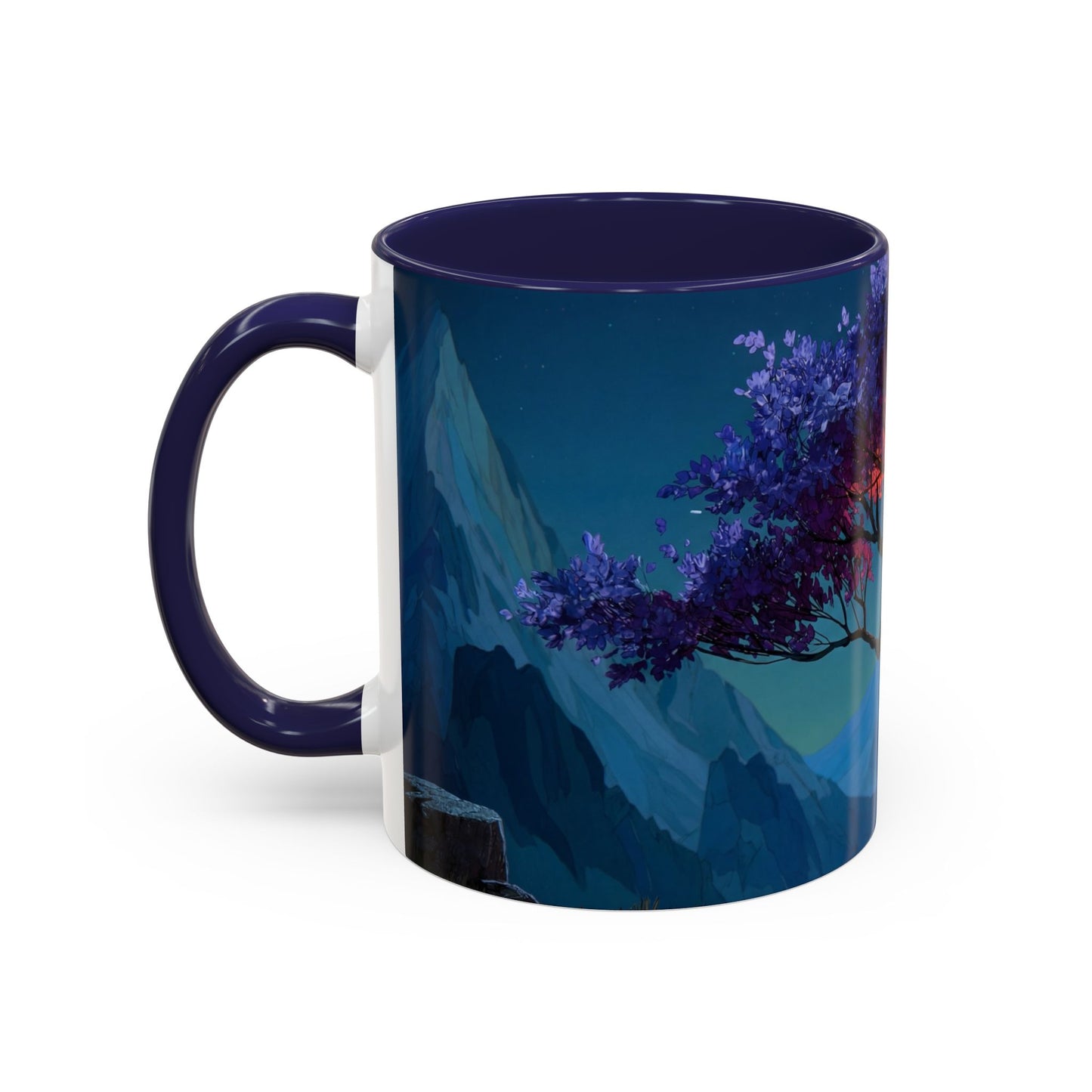 Celestial Tree Accent Coffee Mug (11, 15oz) – Twilight Bloom Dreamscape