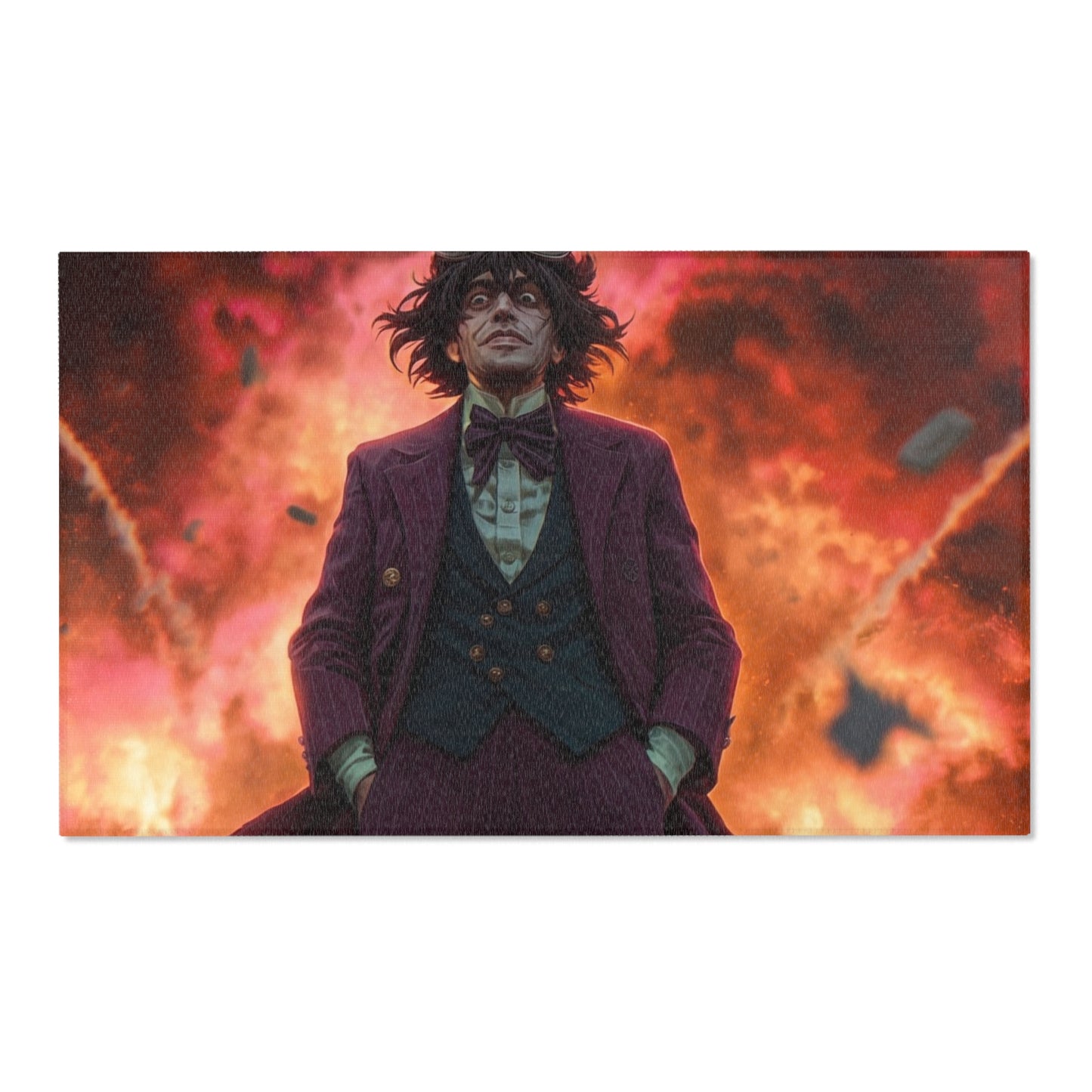 Crimson Explosion Rug – Mad Scientist’s Fiery Stand