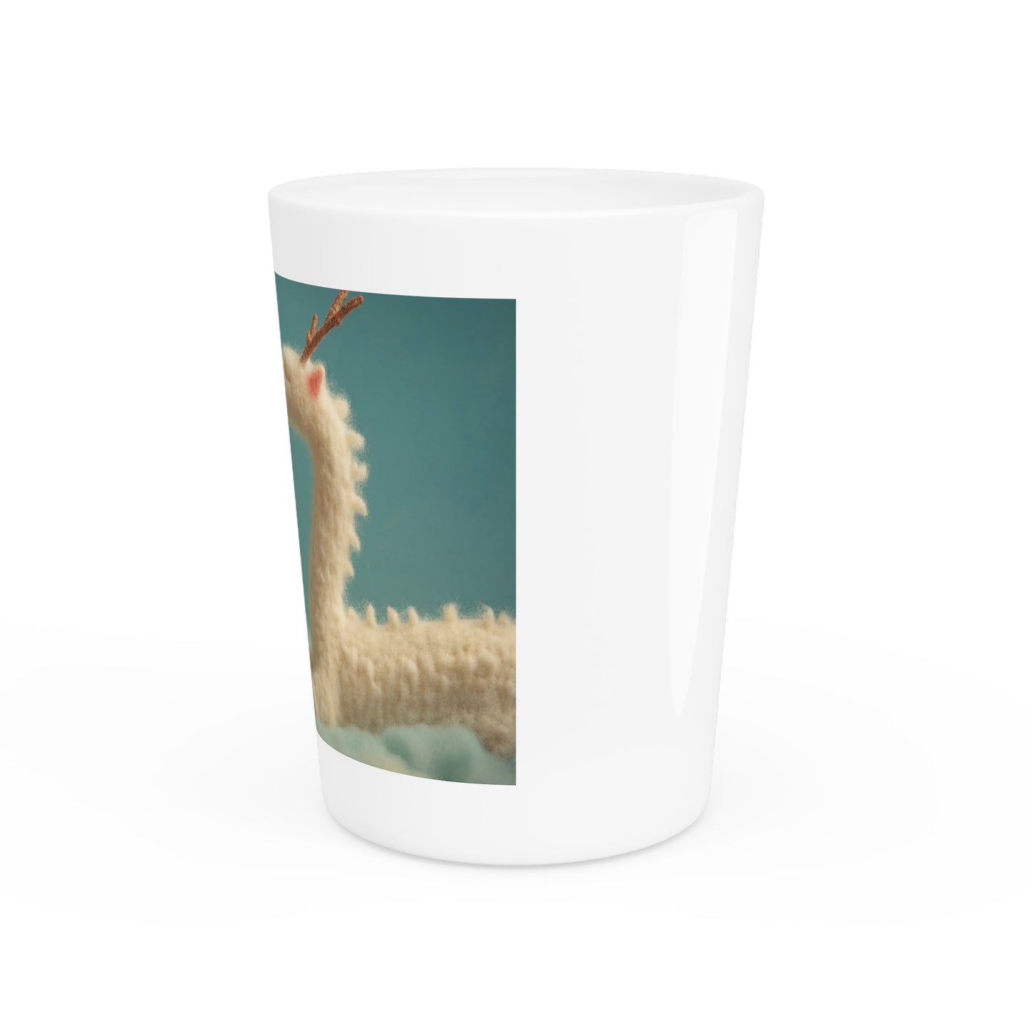 Woolen Dragon Companion Shot Glass – Soft Cloudscape Whispers