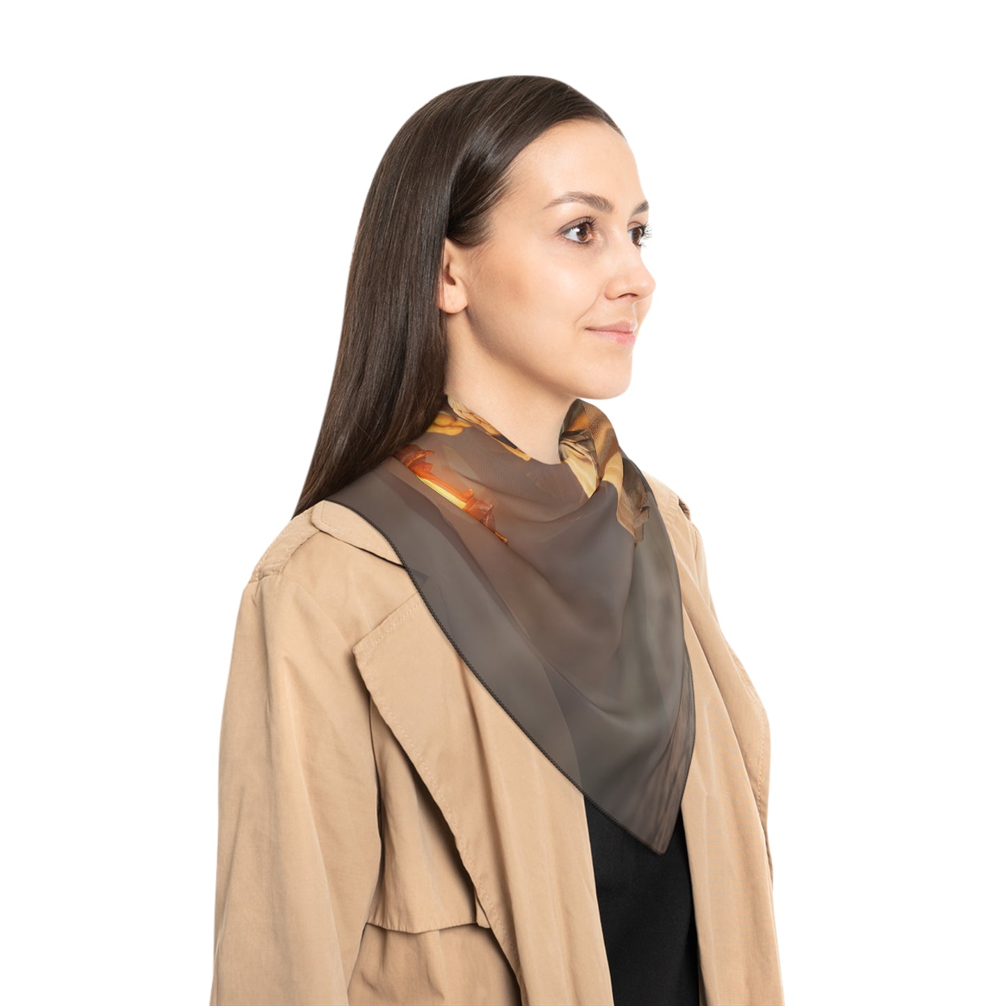 Lantern-Bearing Reaper Poly Scarf – Warm Glow in the Twilight
