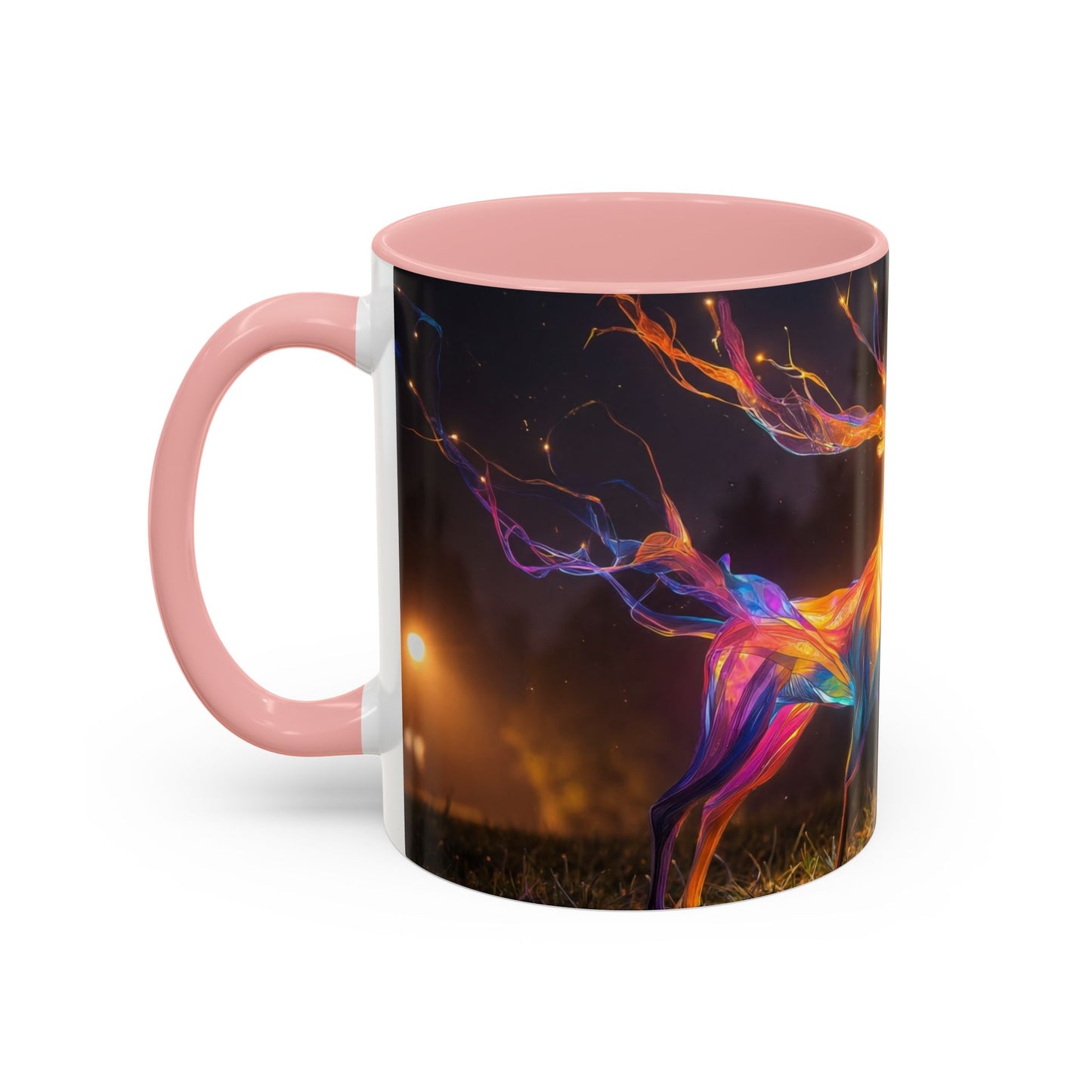 Chromatic Stag Accent Coffee Mug (11, 15oz) – Twilight Luminescence