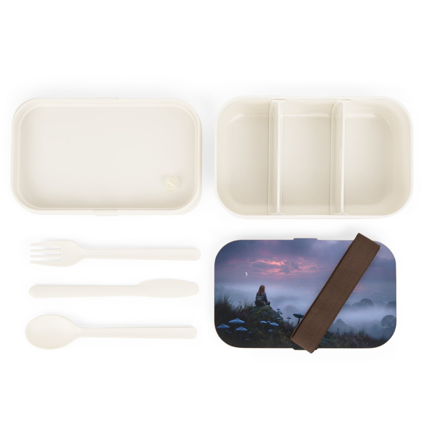 Moonlit Mycophile Bento Lunch Box – Whispering Forest Afterglow