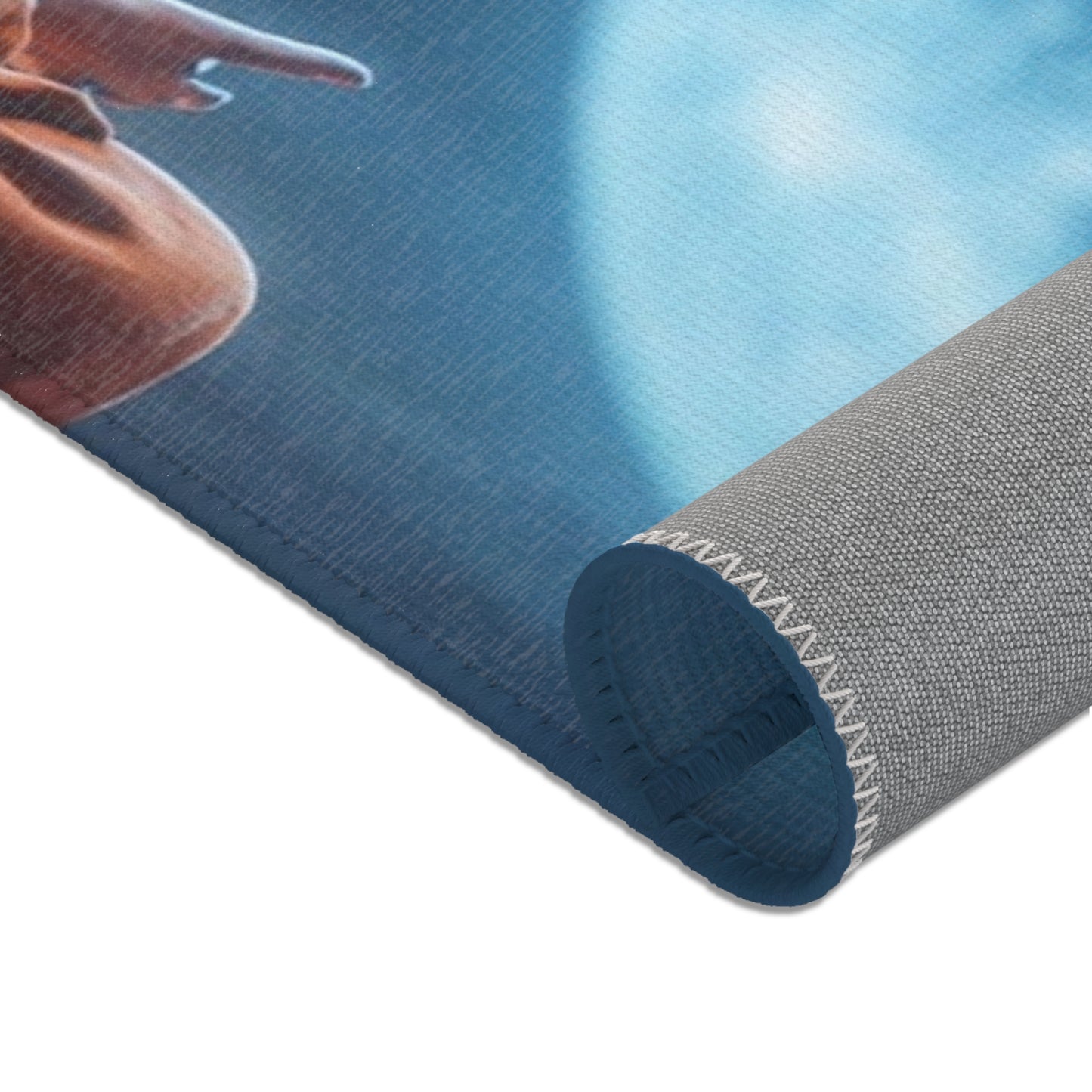 Moonlit Monk Meditation Rug – Serene Cave Sanctuary