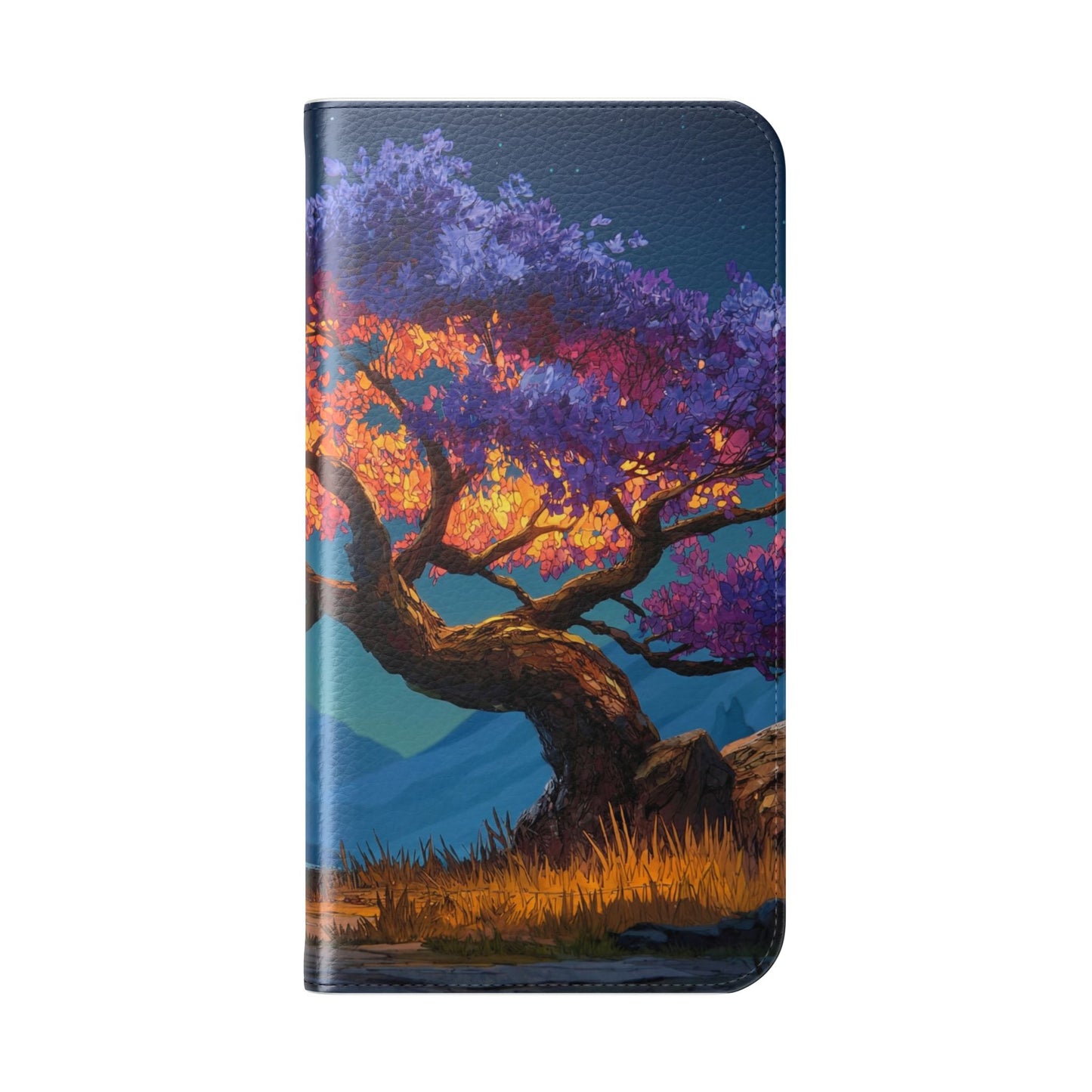 Violet Flame Tree Flip Cases – Twilight Mountain Glow Case