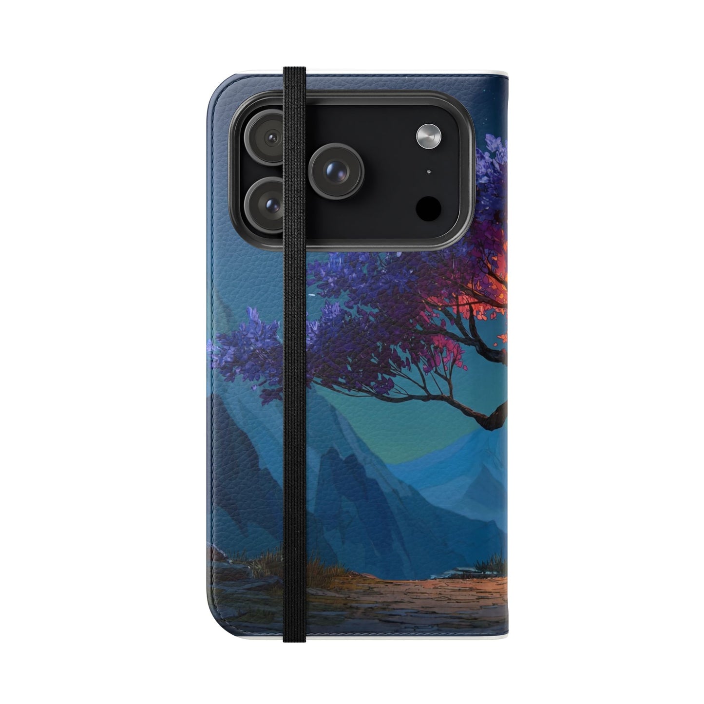 Violet Flame Tree Flip Cases – Twilight Mountain Glow Case