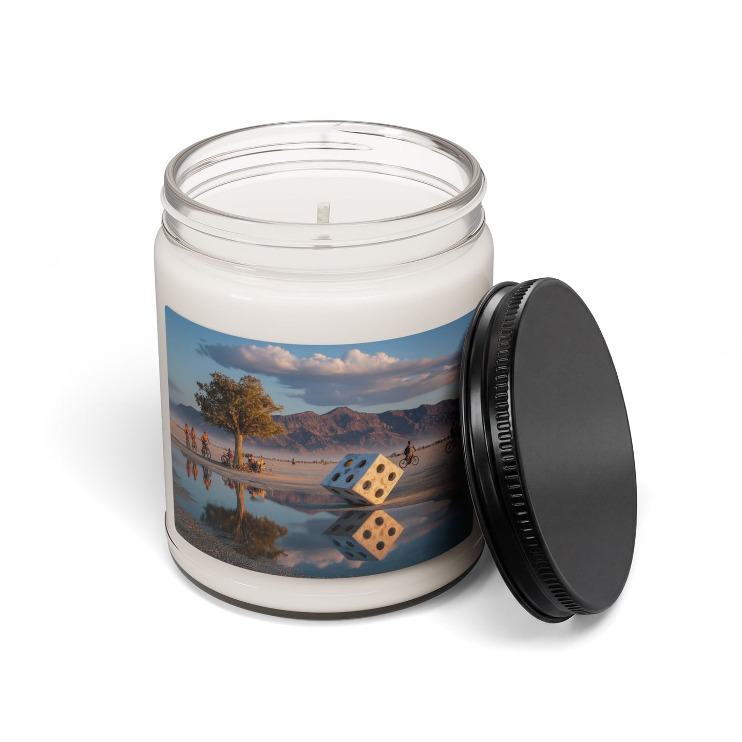 Giant Dice in Salt Flats Scented Soy Candle, 9oz – Sunset Gamble Mirage