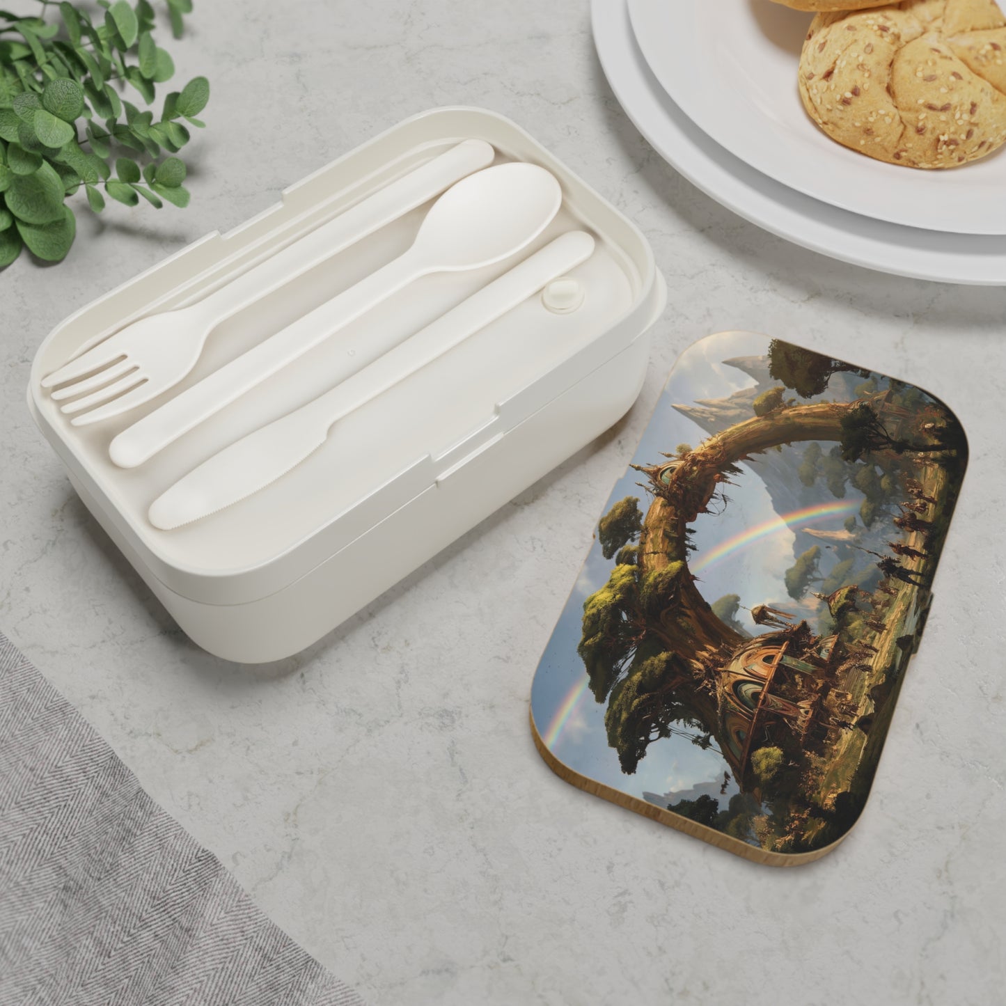 Arcane Treehouse Bento Lunch Box – Portal to a Verdant Realm