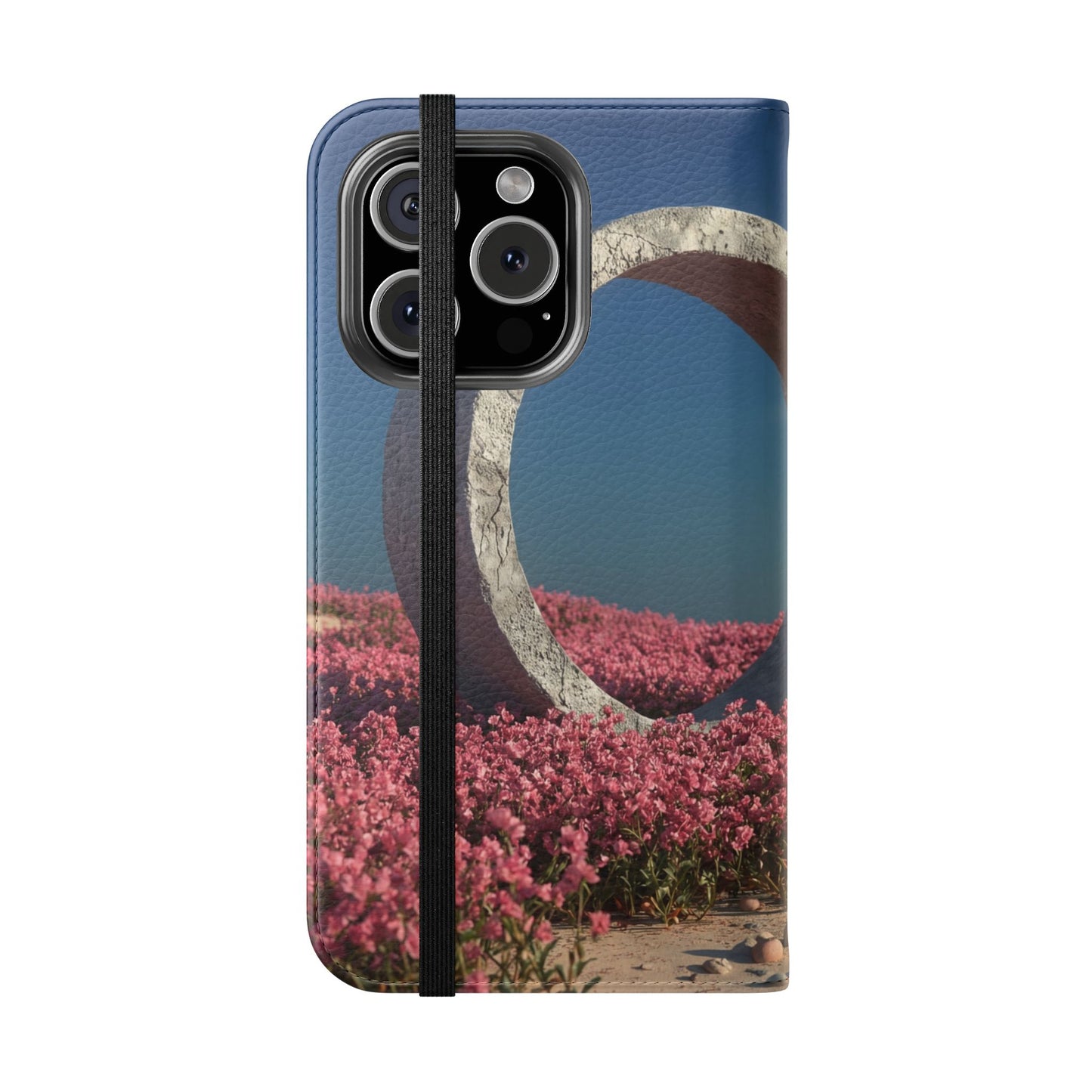 Stone Circle Flip Cases – Pink Flower Field Monument