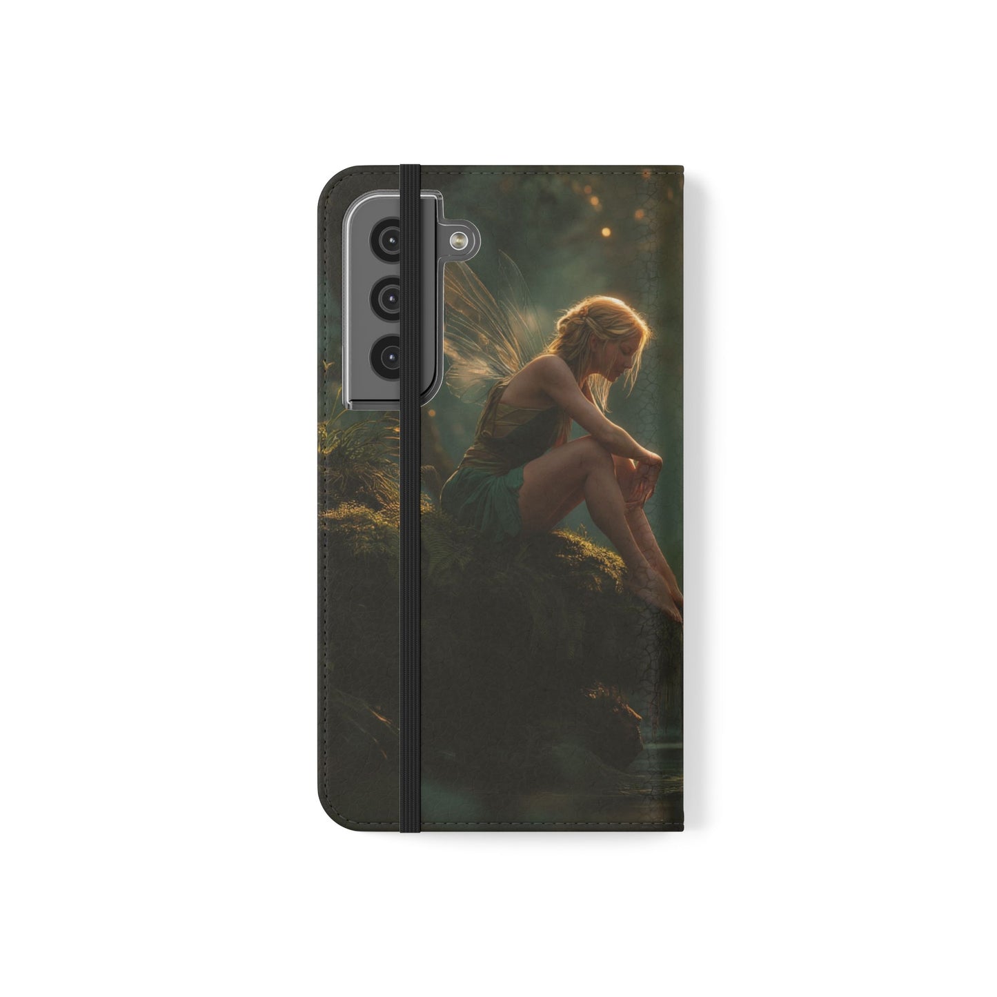 Mossy Bank Fairy Flip Cases – Golden Hour Sentinel Portrait