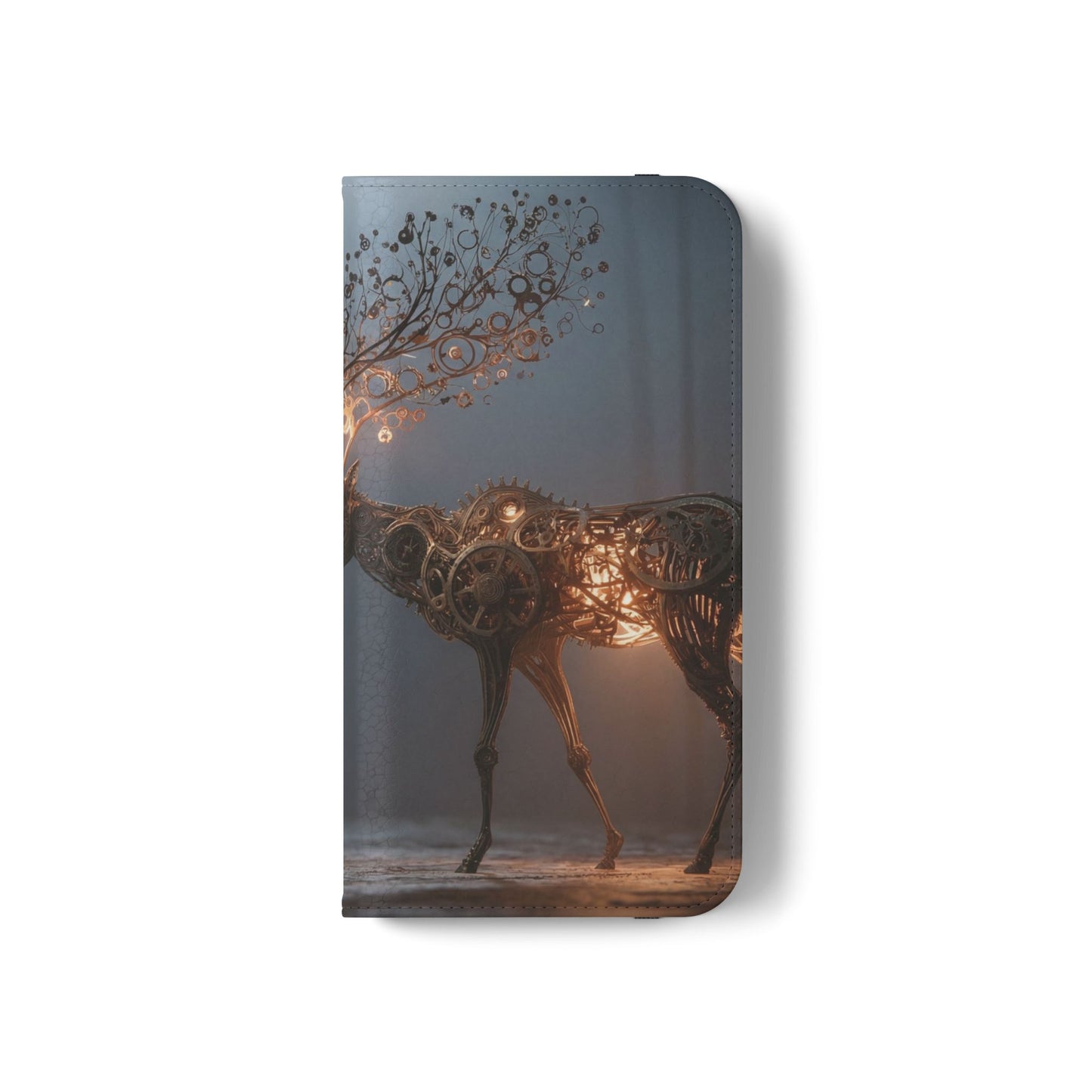 Mechanical Deer Flip Cases – Gears and Twilight Forest Guardian