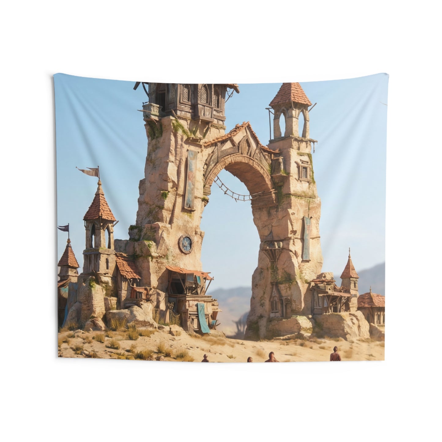 Desert Citadel Wall Tapestry – Sunlit Ruins of a Forgotten Kingdom
