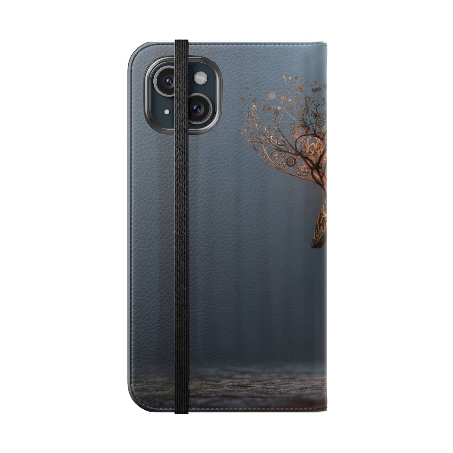 Mechanical Deer Flip Cases – Gears and Twilight Forest Guardian