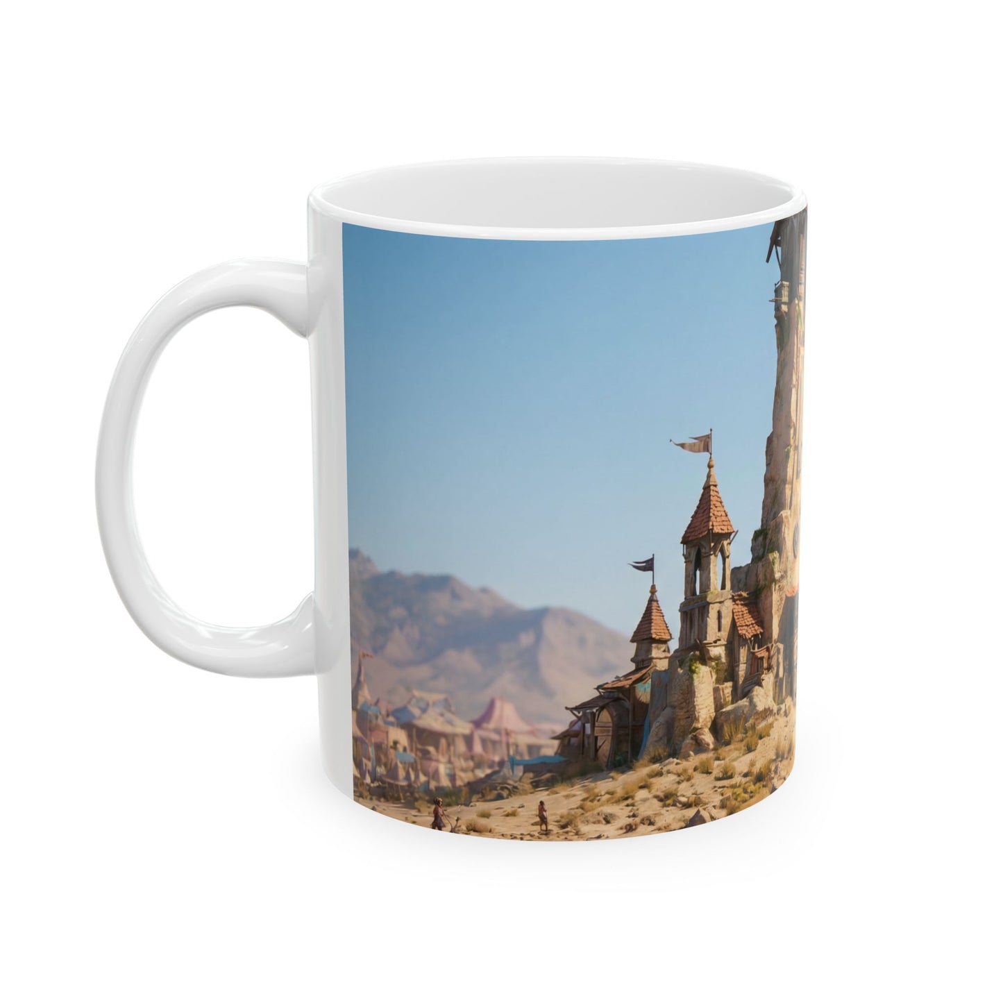 Desert Citadel Ceramic Mug – Sun-Kissed Gateway to Forgotten Lands