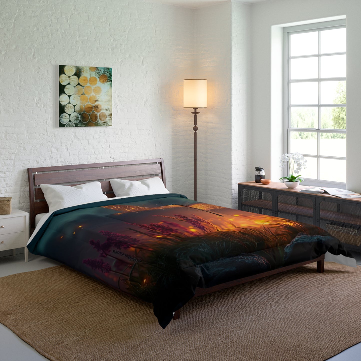 Luminescent Dragonfly Comforter – Twilight Meadow Dreamscape