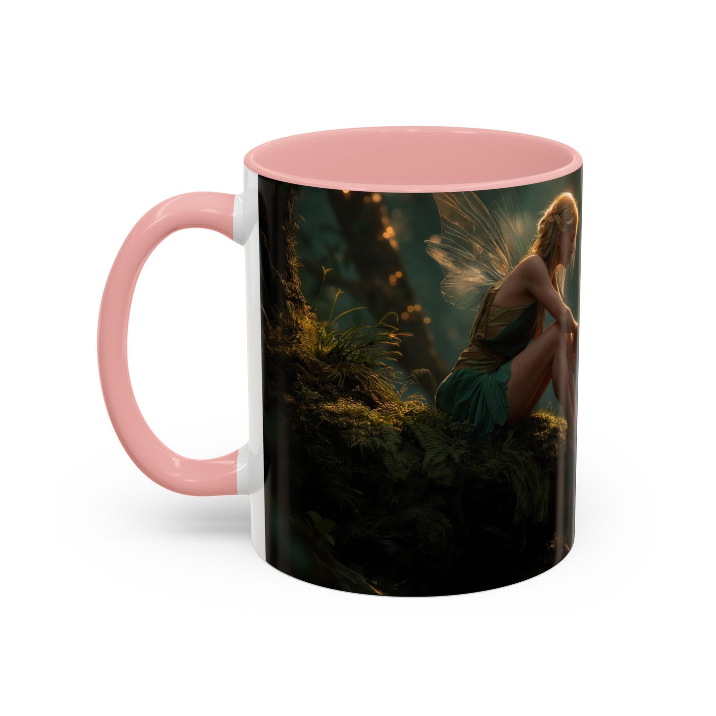 Winged Guardian Accent Coffee Mug (11, 15oz) – Twilight Forest Sentinels