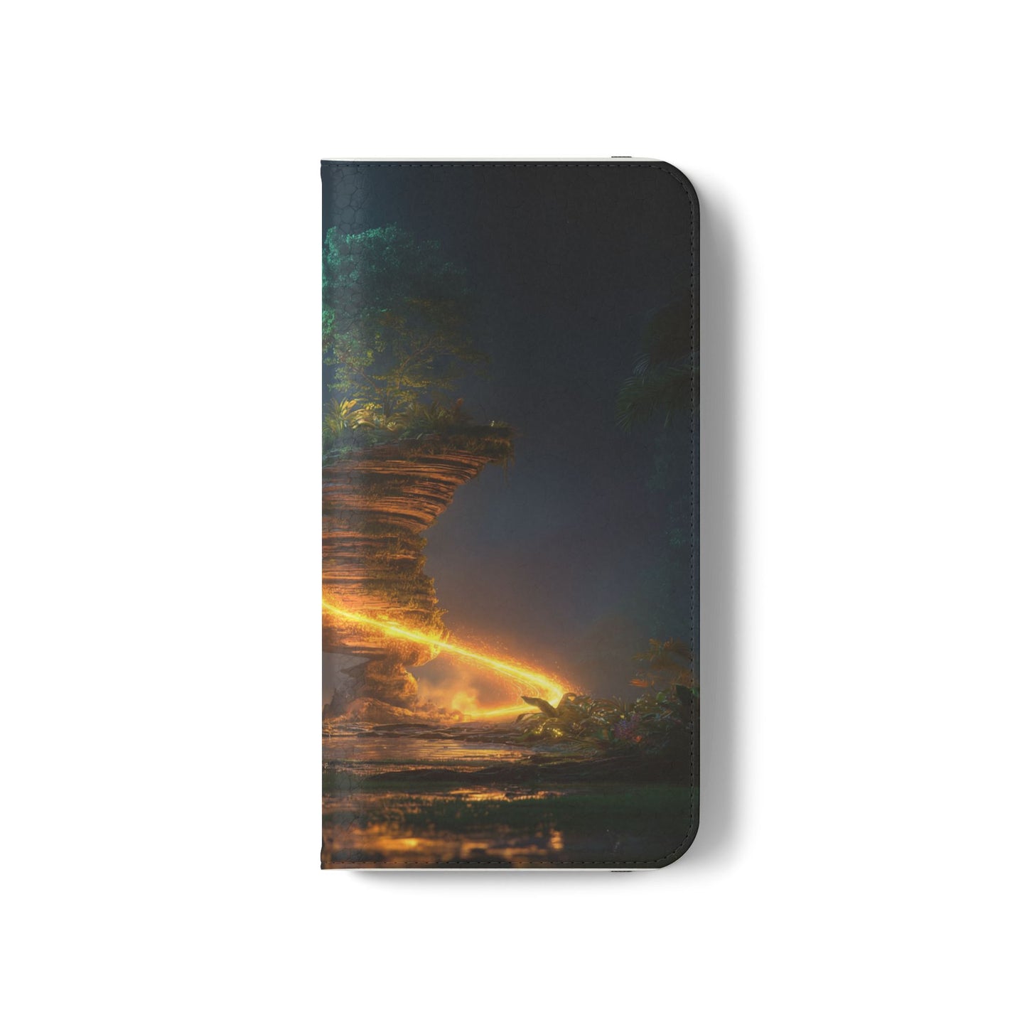 Luminous Floating Island Flip Cases – Amber Twilight Sanctuary