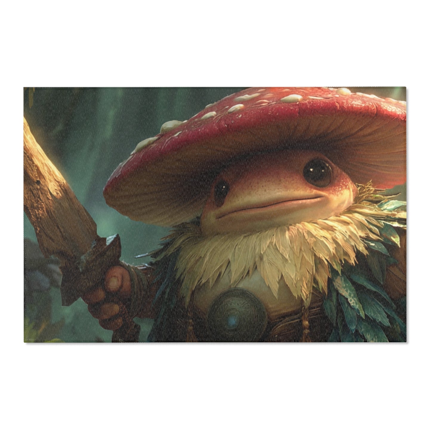Mushroom Knight Area Rug – Sunlit Jungle Guardian