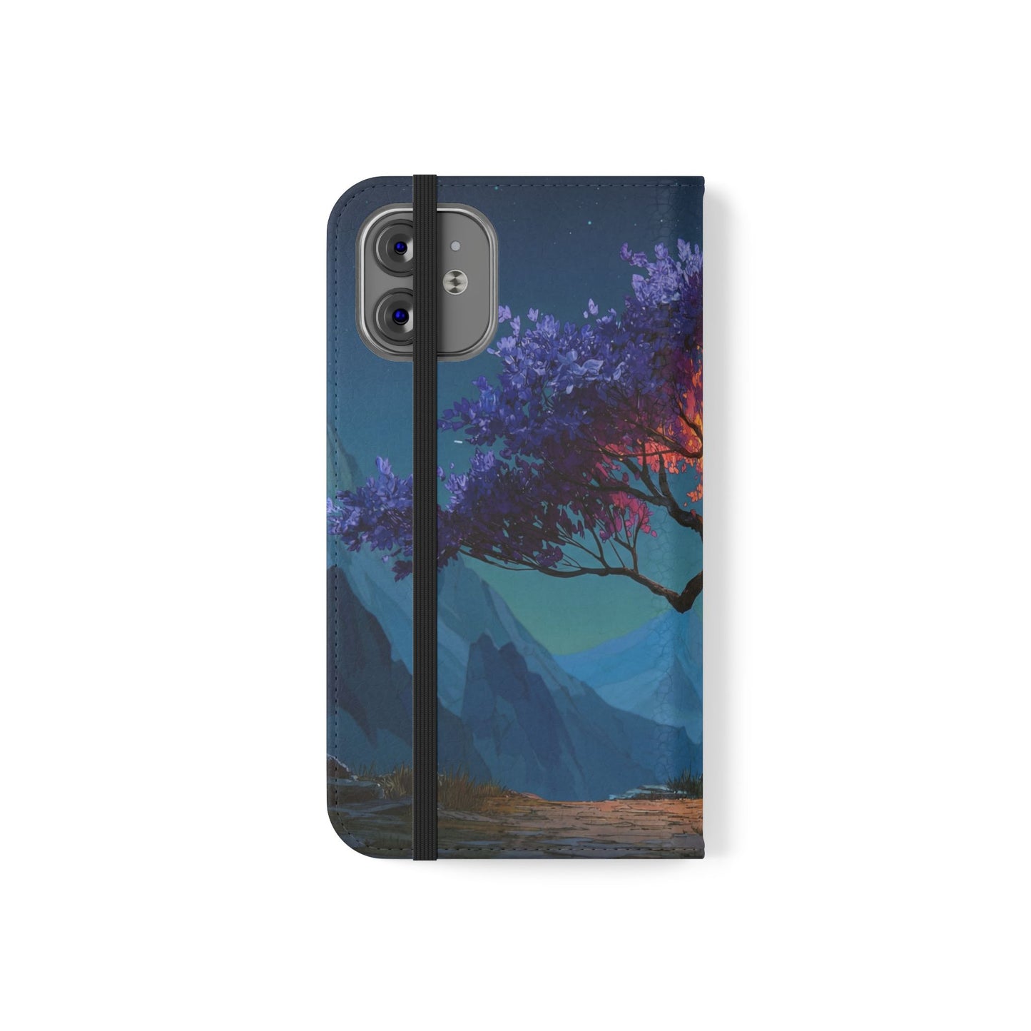 Violet Flame Tree Flip Cases – Twilight Mountain Glow Case