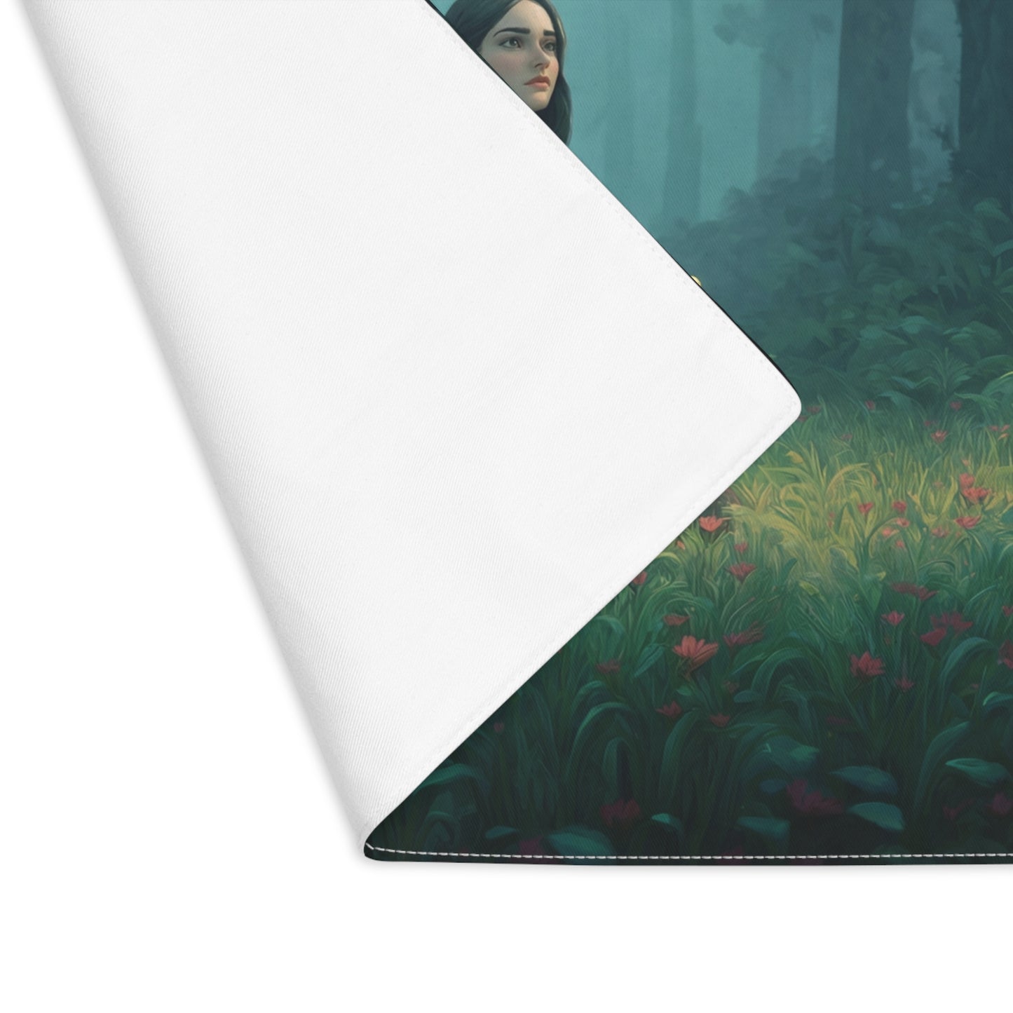 Elven Sentinel Placemat – Quiet Vigil in the Misty Grove