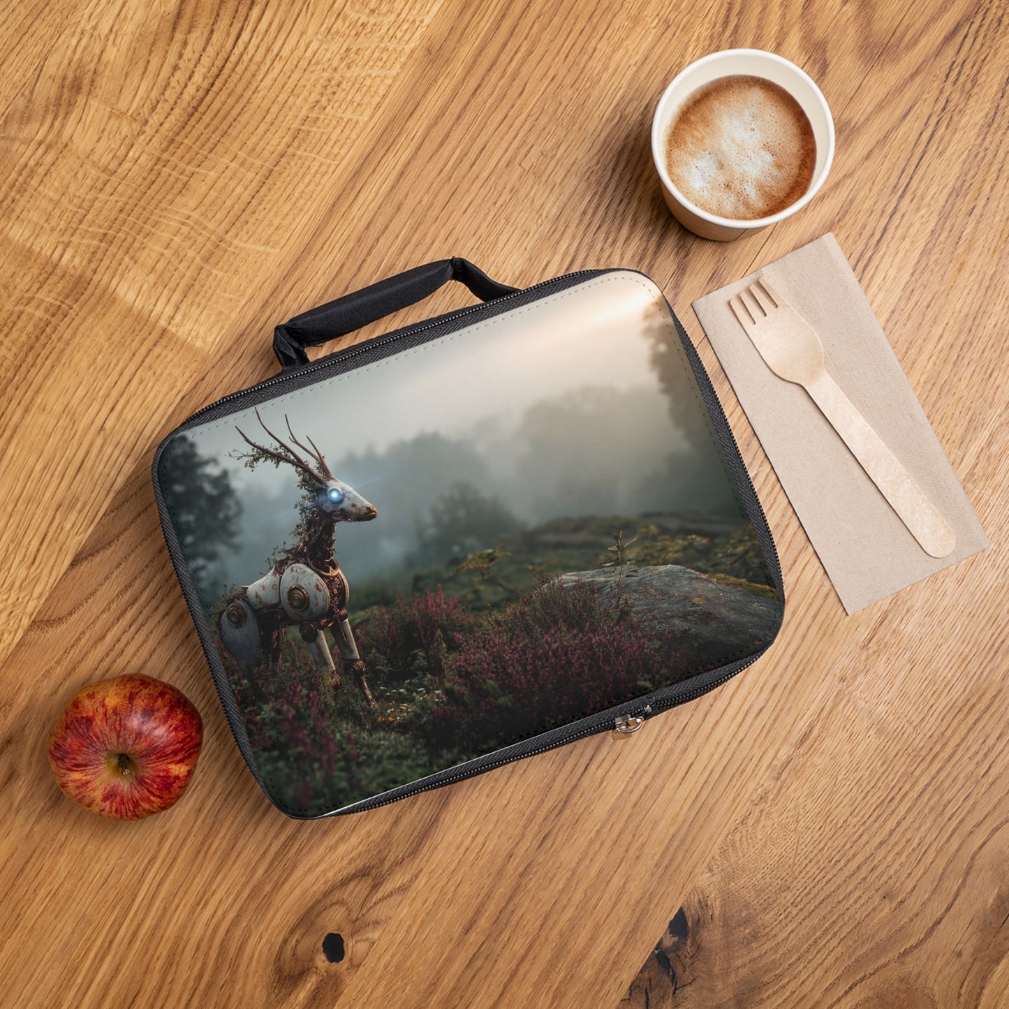 Cybernetic Stag Lunch Bag – Twilight Grove Guardian
