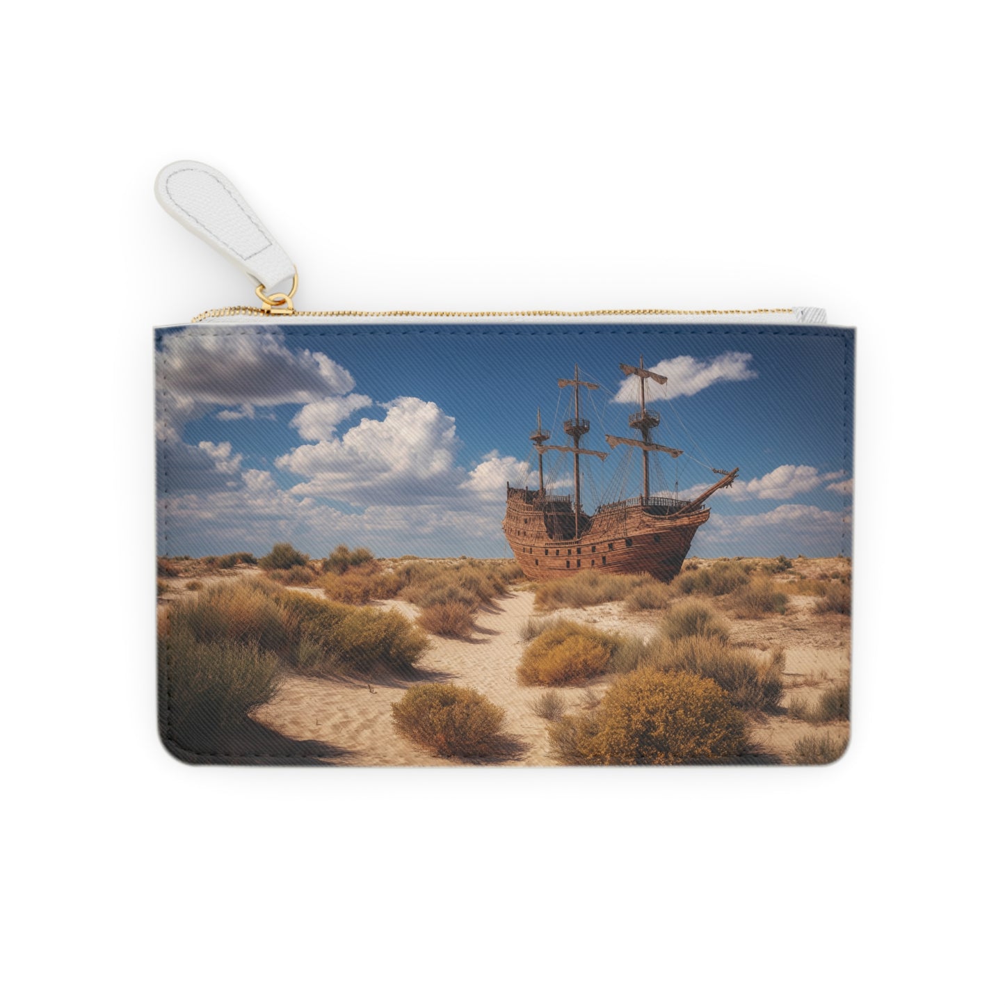 Abandoned Galleon Mini Clutch Bag – Deserted Shipwreck Dreamscape
