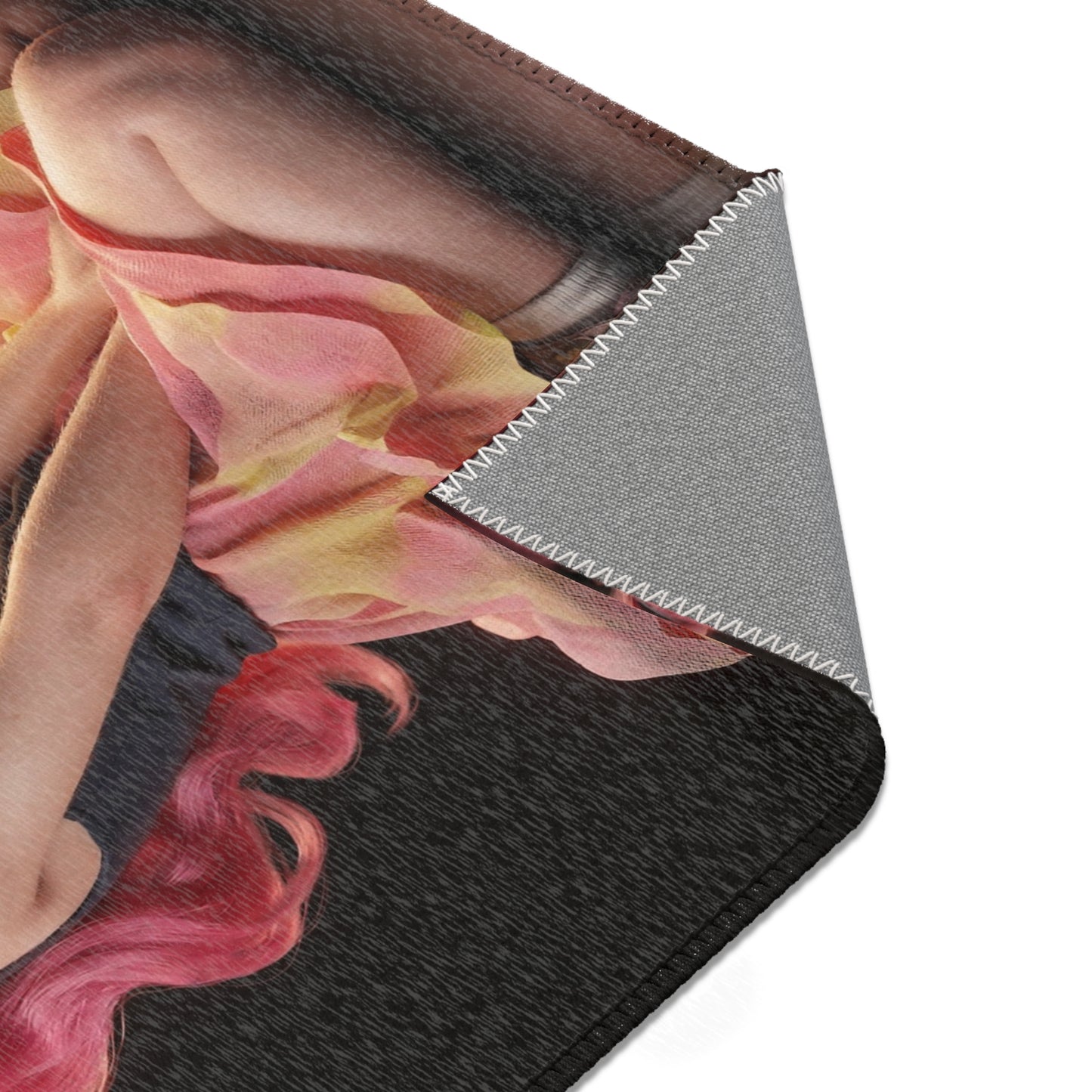 Pink Unicorn Girl Area Rug – Soft Glow Fantasy Scene
