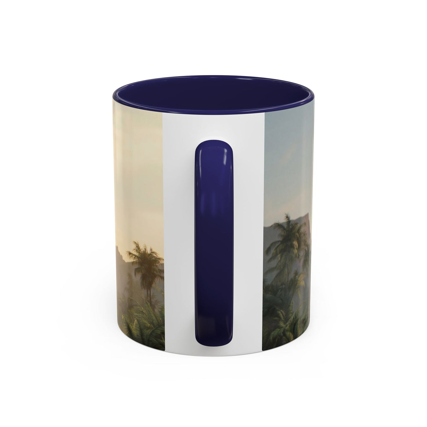 Castle Upon Turtle Shell Accent Coffee Mug (11, 15oz) – Sunset Sanctuary Dreamscape