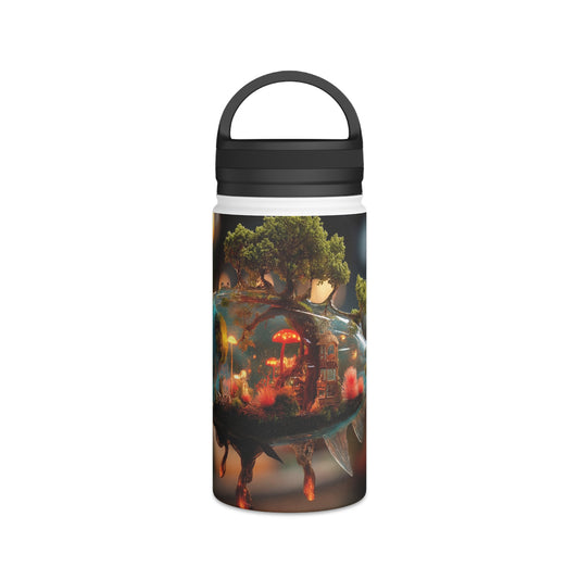 Pocket Forest Fish Water Bottle – Handle Lid – Aqua Realm Sanctuary