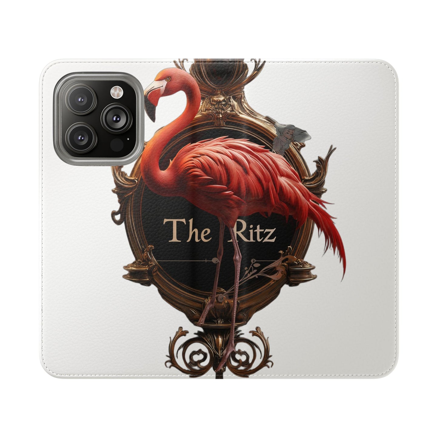 The Ritz Flamingo Flip Cases – Gilded Ornate Frame Art Design