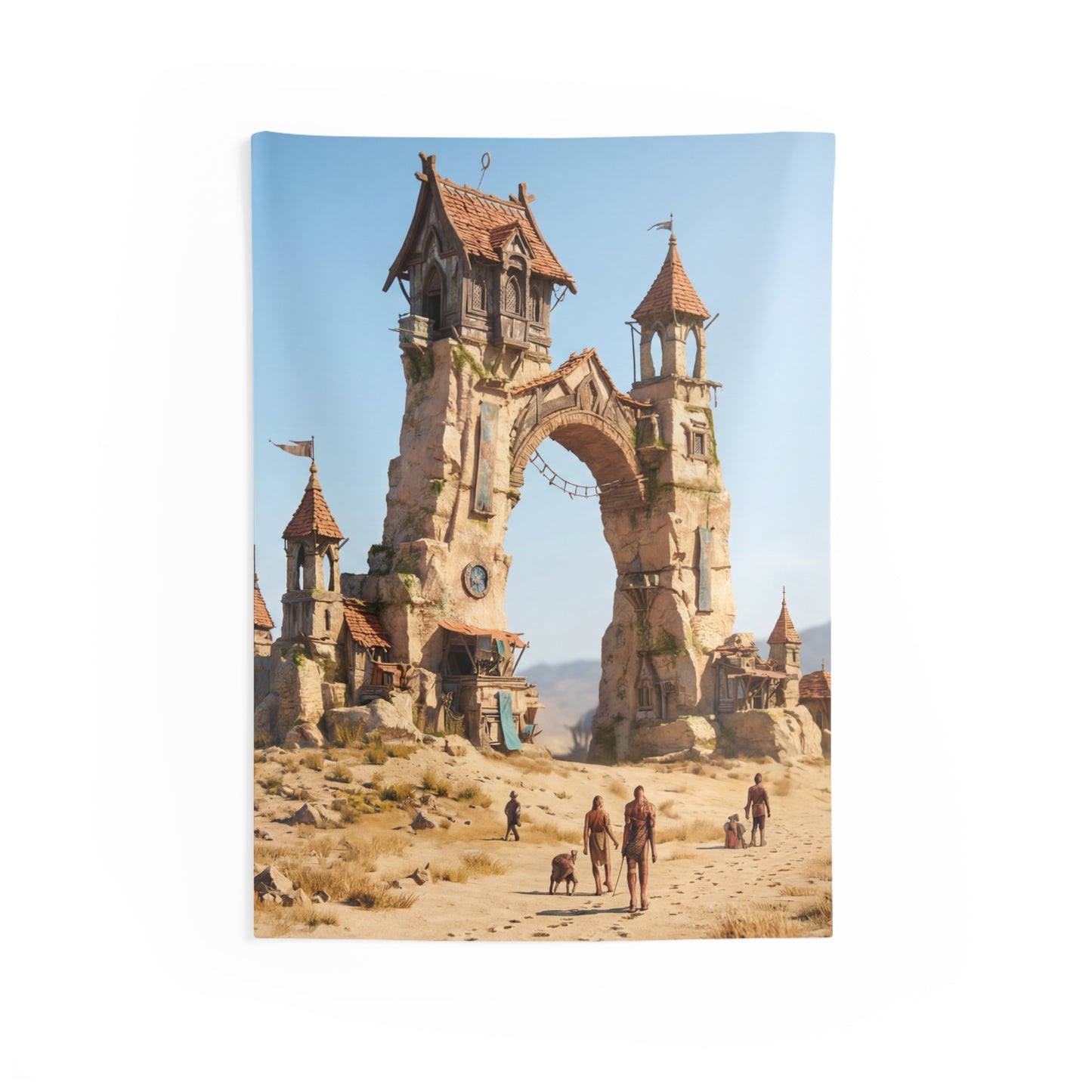 Desert Citadel Wall Tapestry – Sunlit Ruins of a Forgotten Kingdom