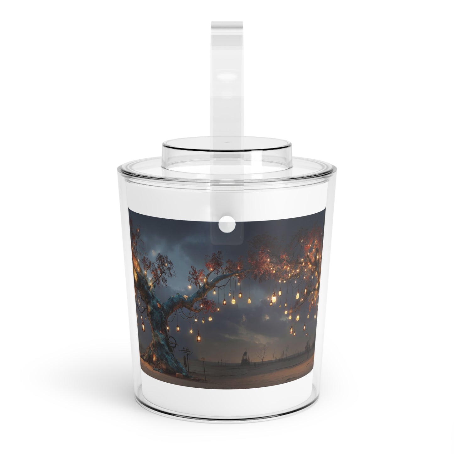 Luminous Wishing Tree Ice Bucket with Tongs – Warmth in a Deserted Night
