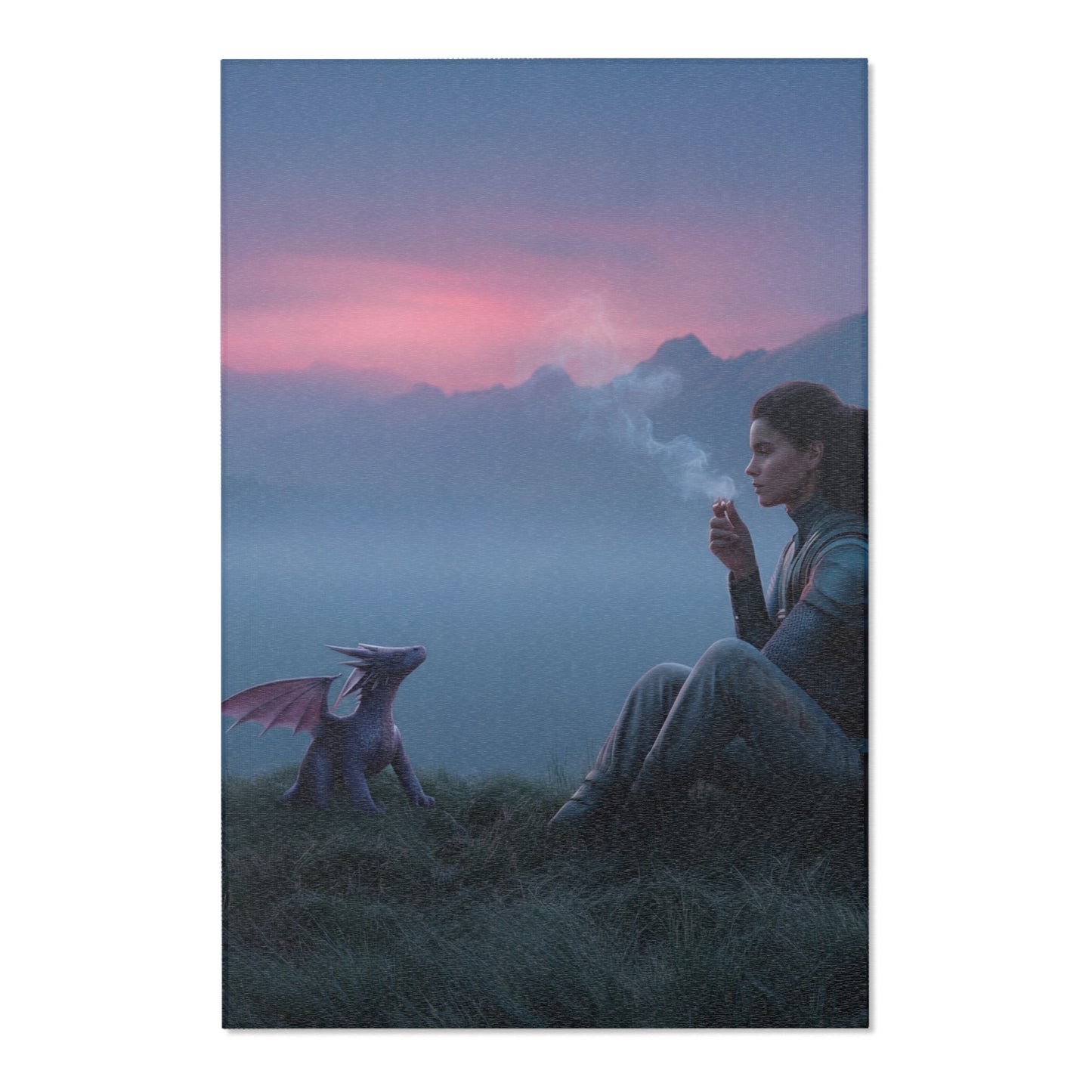 Warrior and Dragon Companion Area Rugs – Twilight Peak Bond