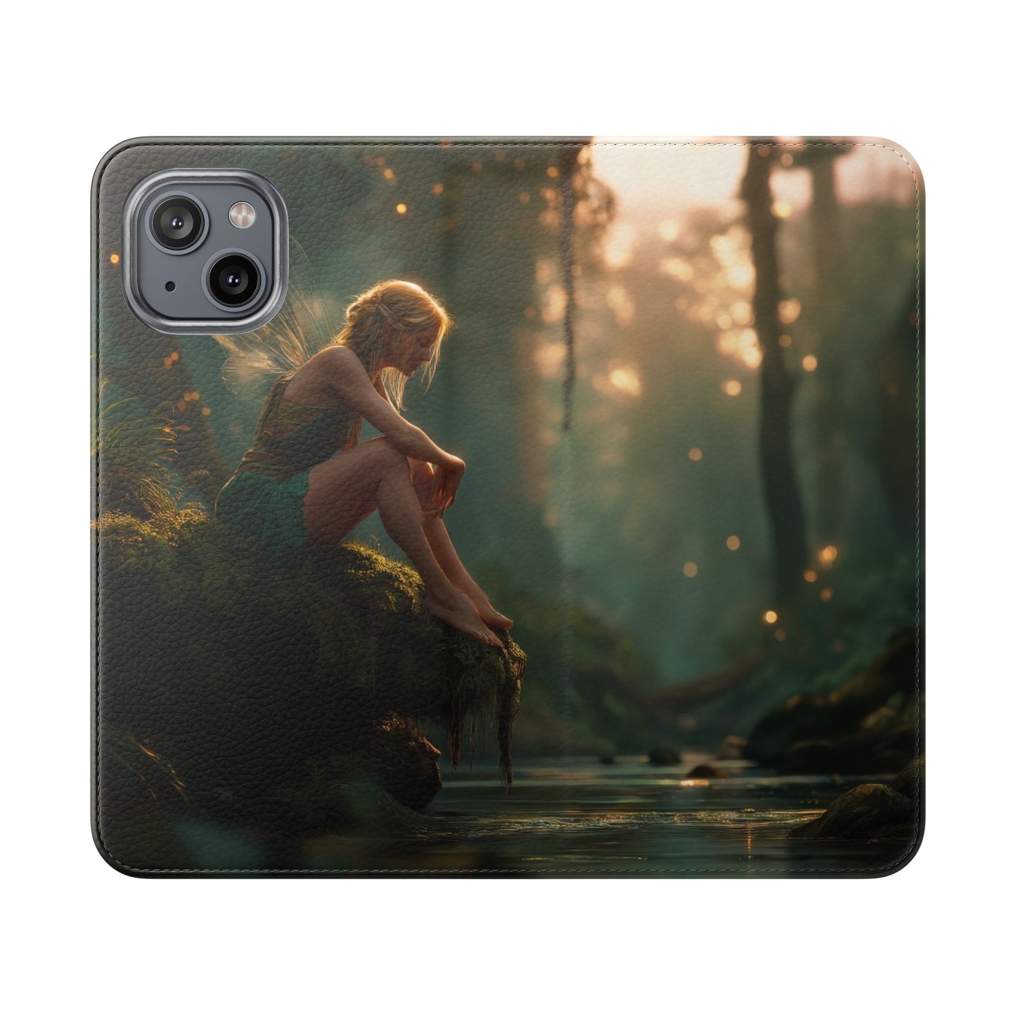 Mossy Bank Fairy Flip Cases – Golden Hour Sentinel Portrait