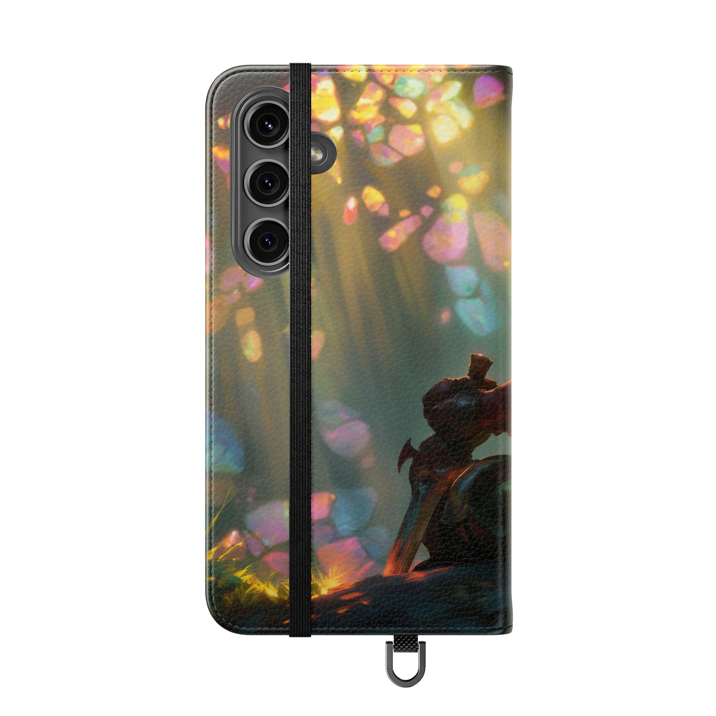Crystal Grove Sentinel Flip Cases – Iridescent Forest Dawn Guardian