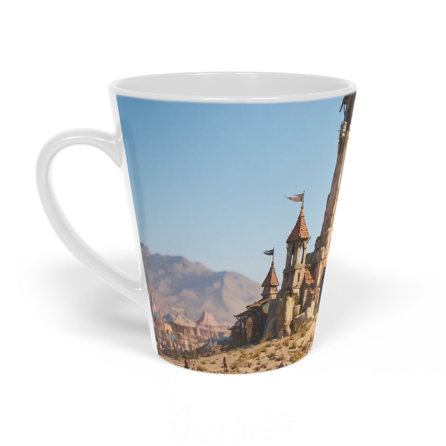 Caravan Gate Latte Mug, 12oz – Desert Archway Journey