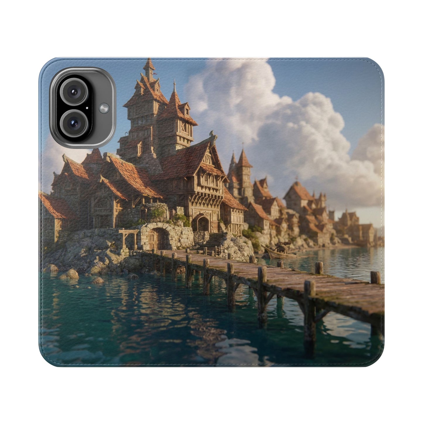 Cobblestone Harbor Flip Cases – Timber Town Seaside Walkway