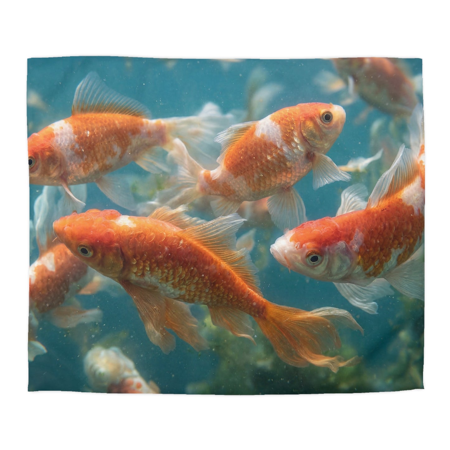 Golden Comet School Microfiber Duvet Cover – Liquid Light in the Deep Blue