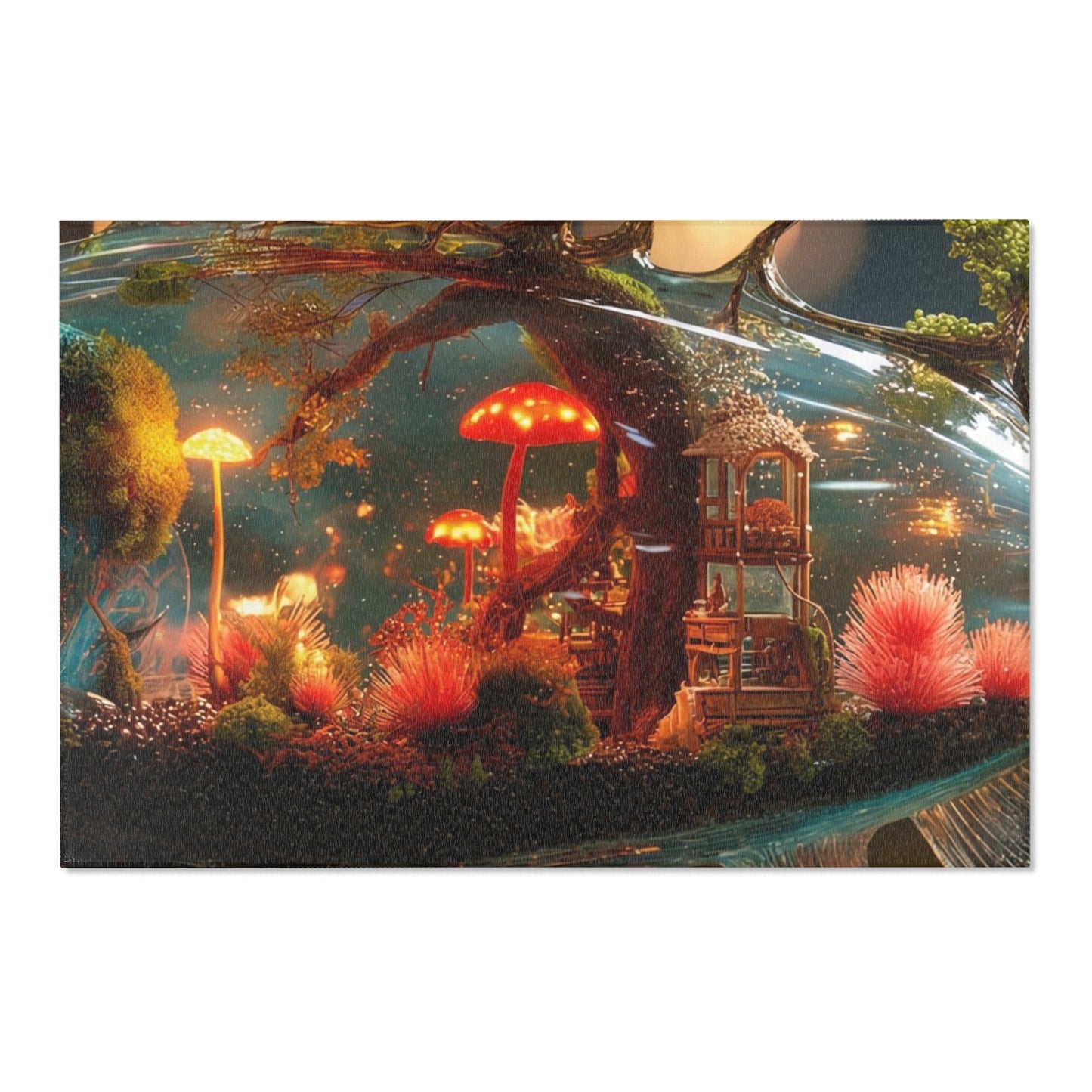 Forest Within Fish Area Rugs – Bioluminescent Underwater Sanctuary