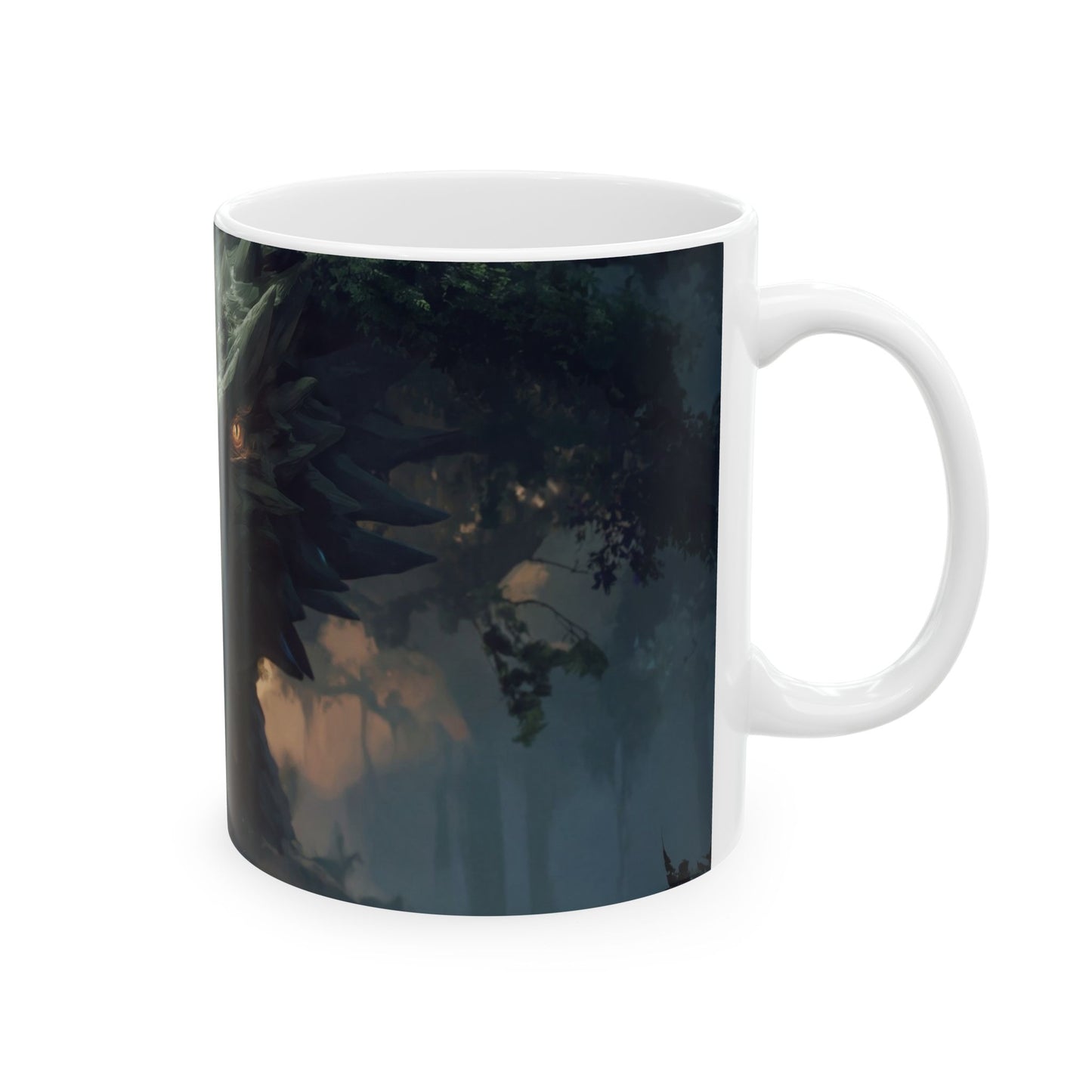 Ancient Forest Dragon Ceramic Mug – Whispering Grove Encounter